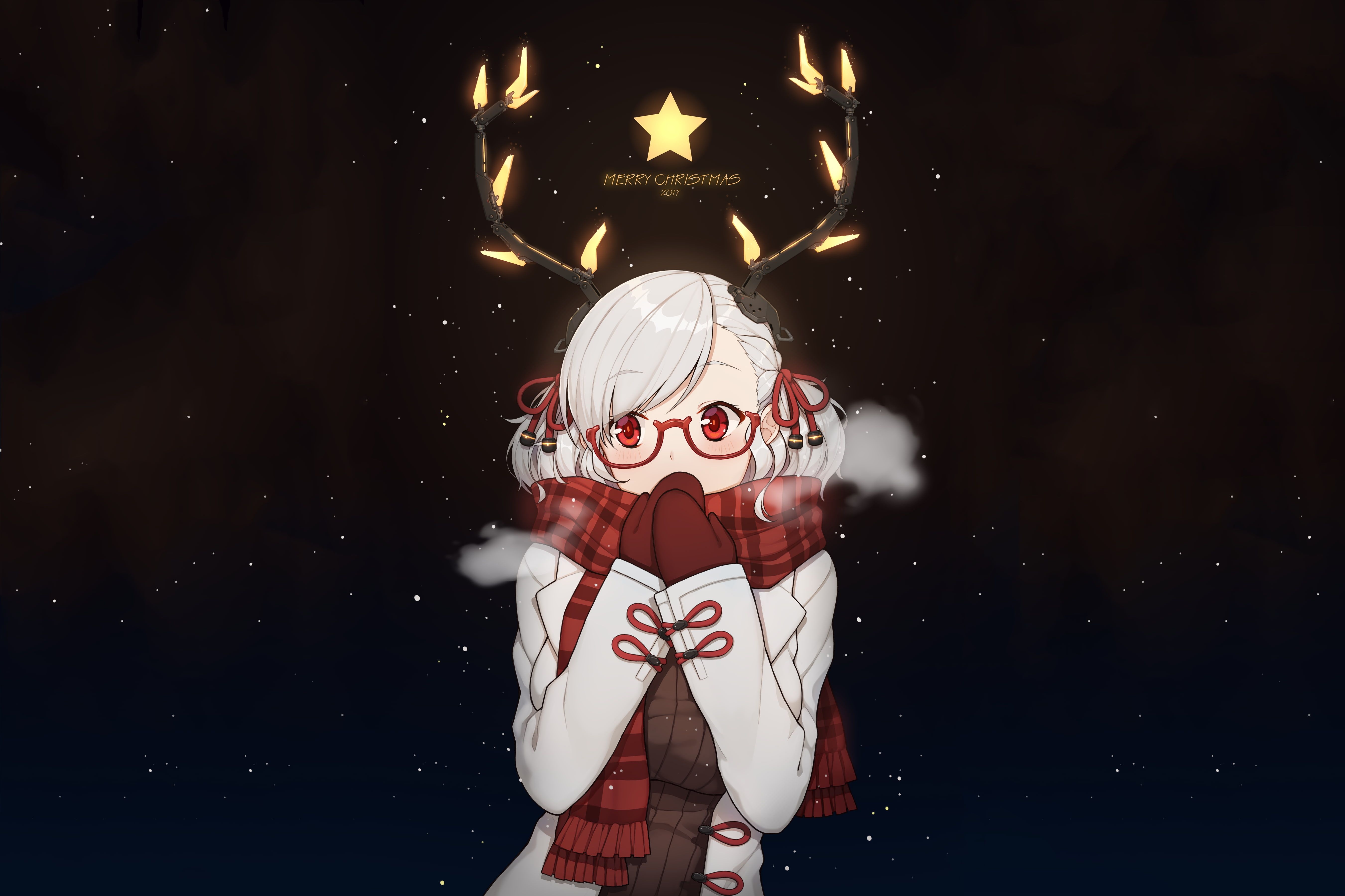 5400x3600 Short Hair Girls Fontline Cold Winter Glasses Original Characters Christmas Spas 12 Anime R. Anime Wallpaper Iphone, Anime Christmas, HD Anime Wallpaper, Desktop