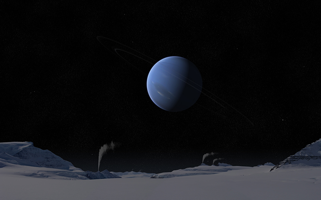 1280x800 Wallpaper planet Neptune Space 3D Graphics, Desktop