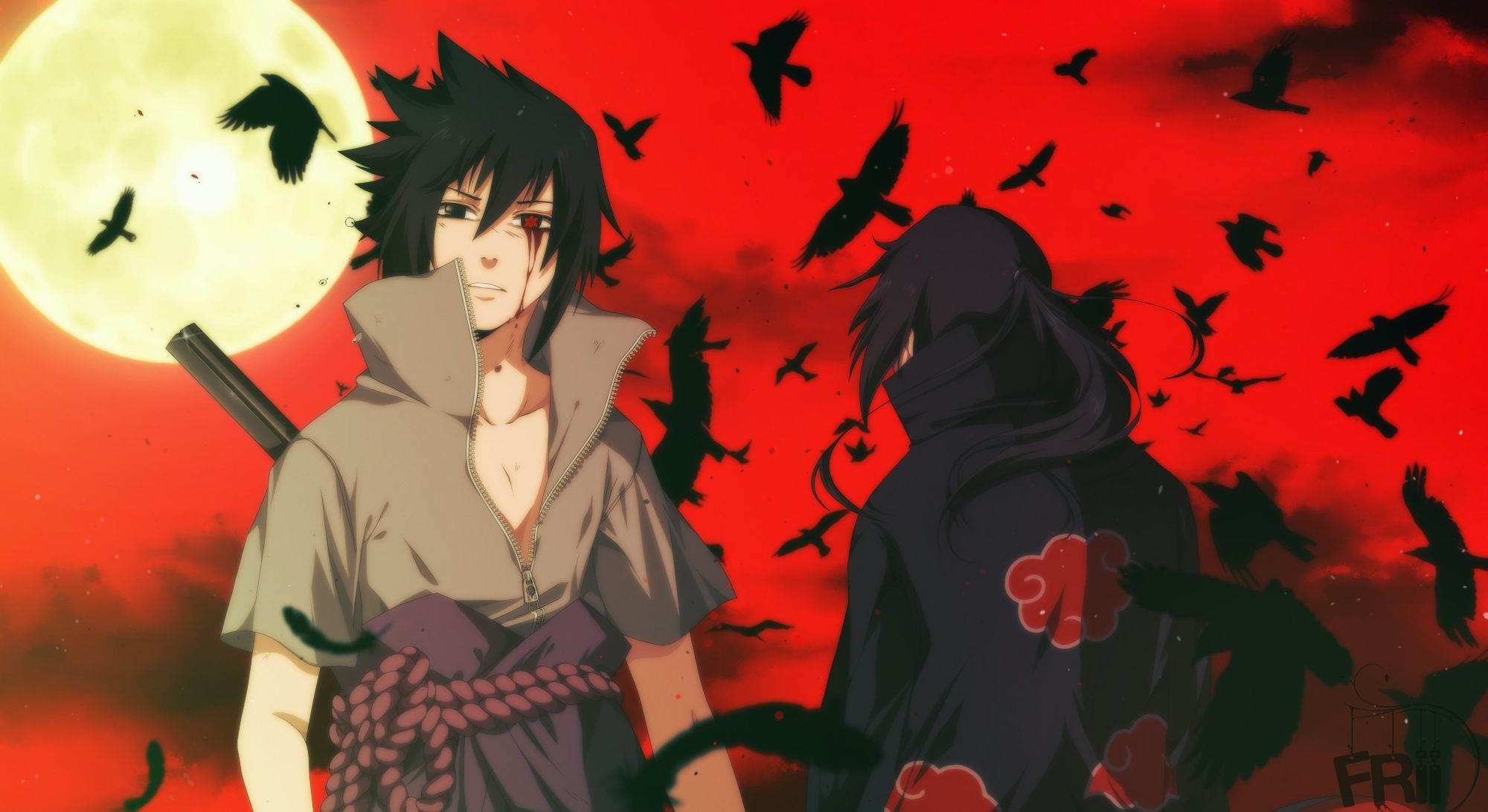 2000x1100 Anime Naruto Sasuke Uchiha Itachi Uchiha HD Wallpaper Background, Download Wallpaper, Desktop