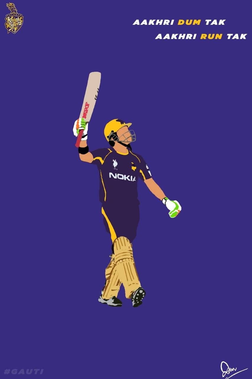 860x1280 Gautam Gambhir KKR wallpaper, Phone