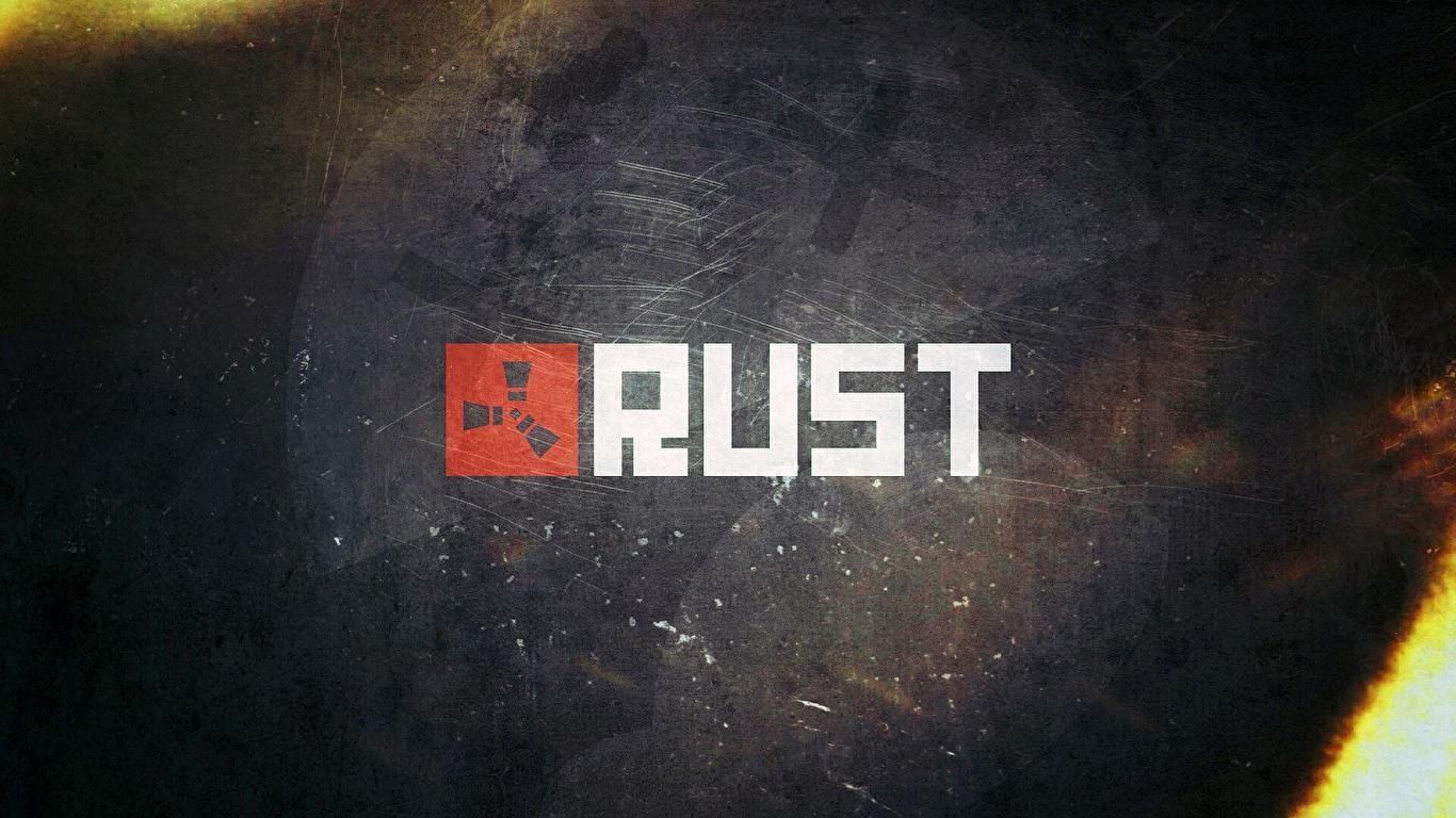 1370x770 Wallpaper Logo Emblem RUST Games, Desktop