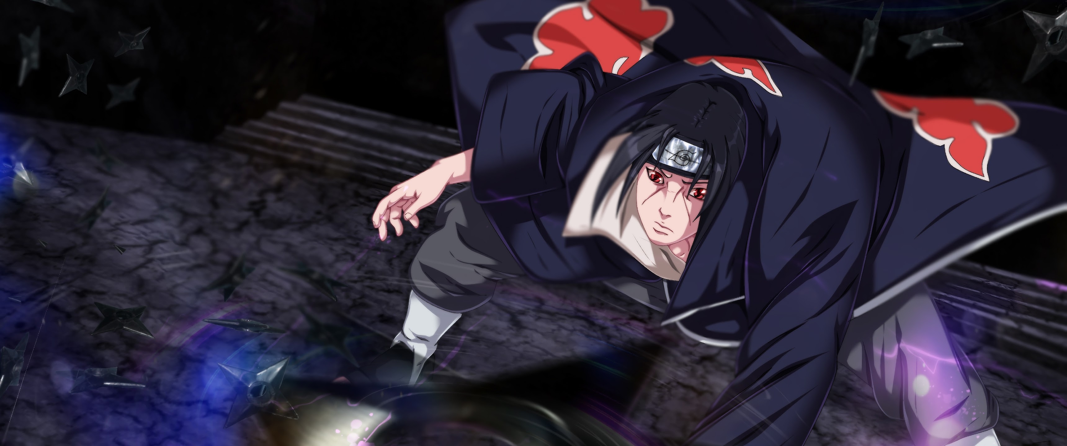 3440x1440 Itachi Uchiha Akatsuki 4K Wallpaper, Dual Screen