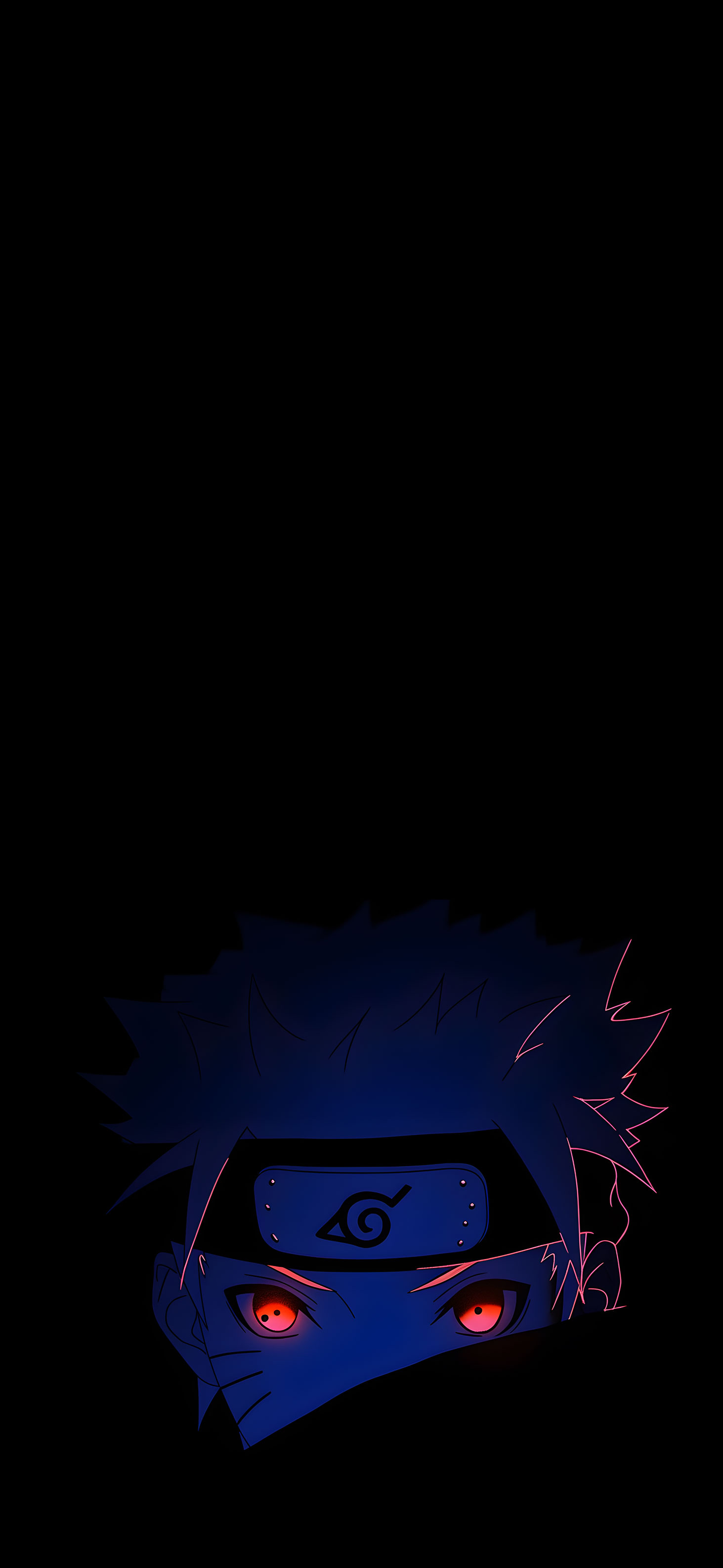 1470x3180 Sinister Naruto with Red Eyes Dark, Phone