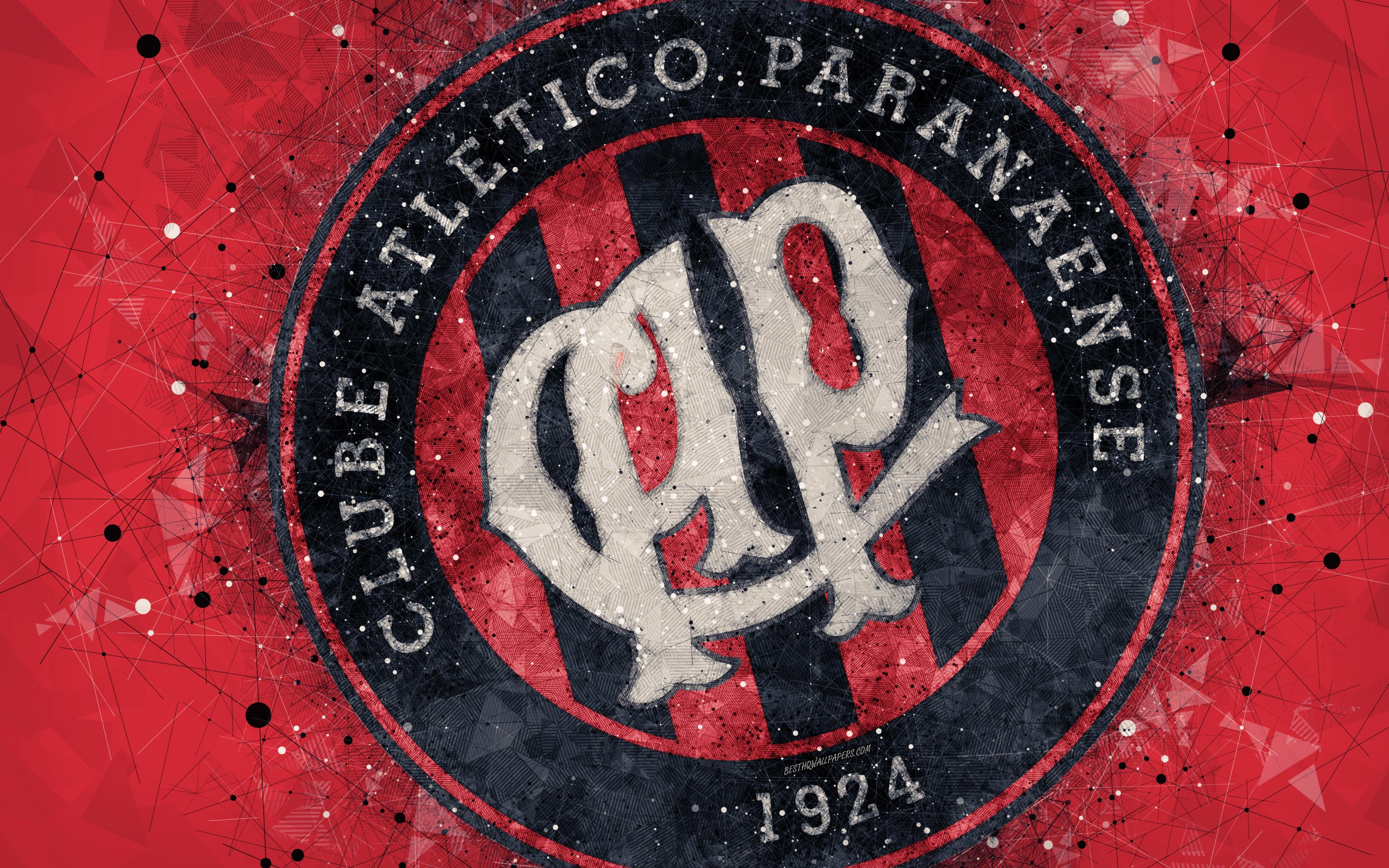 3840x2400 Download wallpaper Clube Atletico Paranaense, 4k, creative, Desktop
