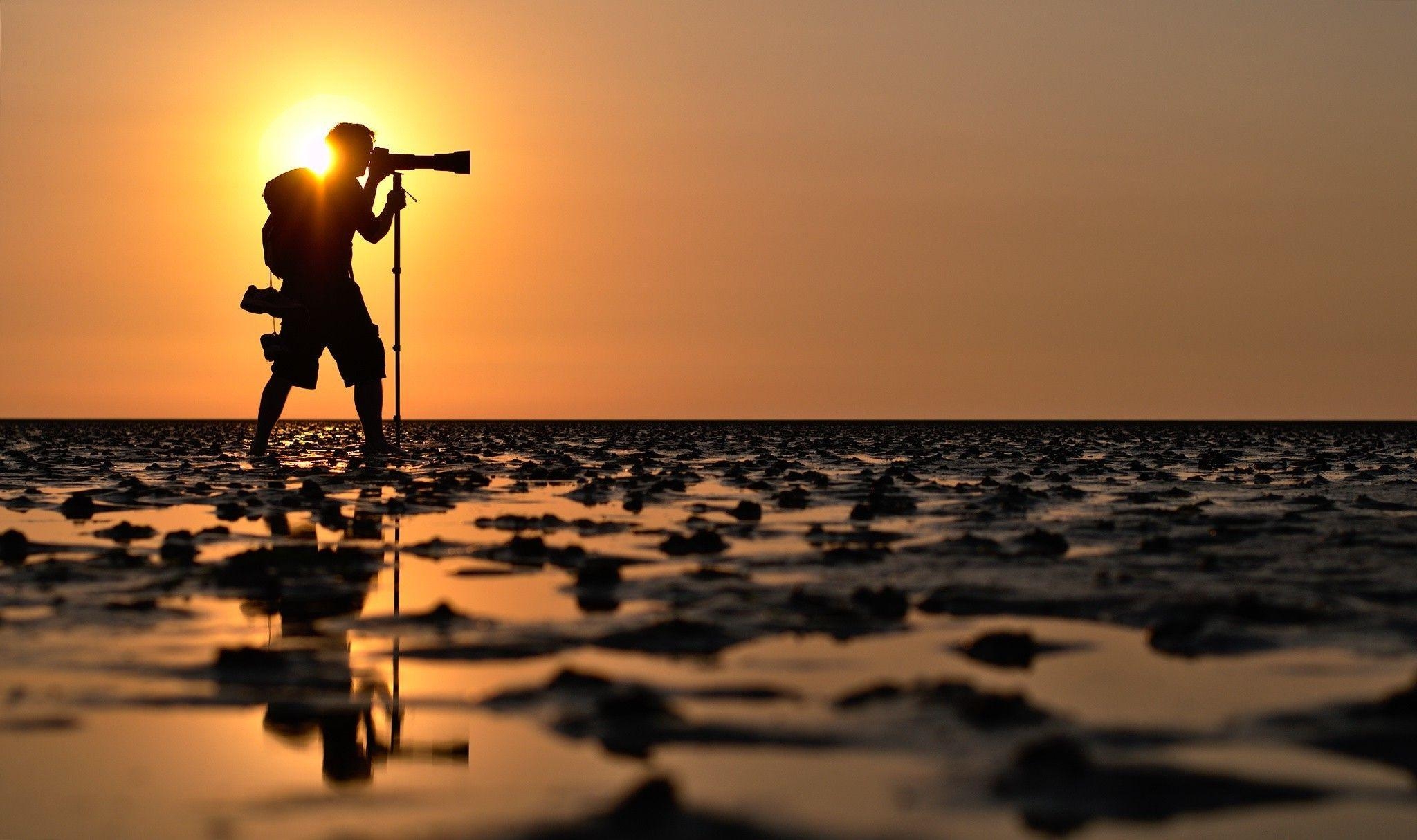 2050x1220 Wallpaper, sunlight, landscape, sunset, sea, water, sand, Desktop