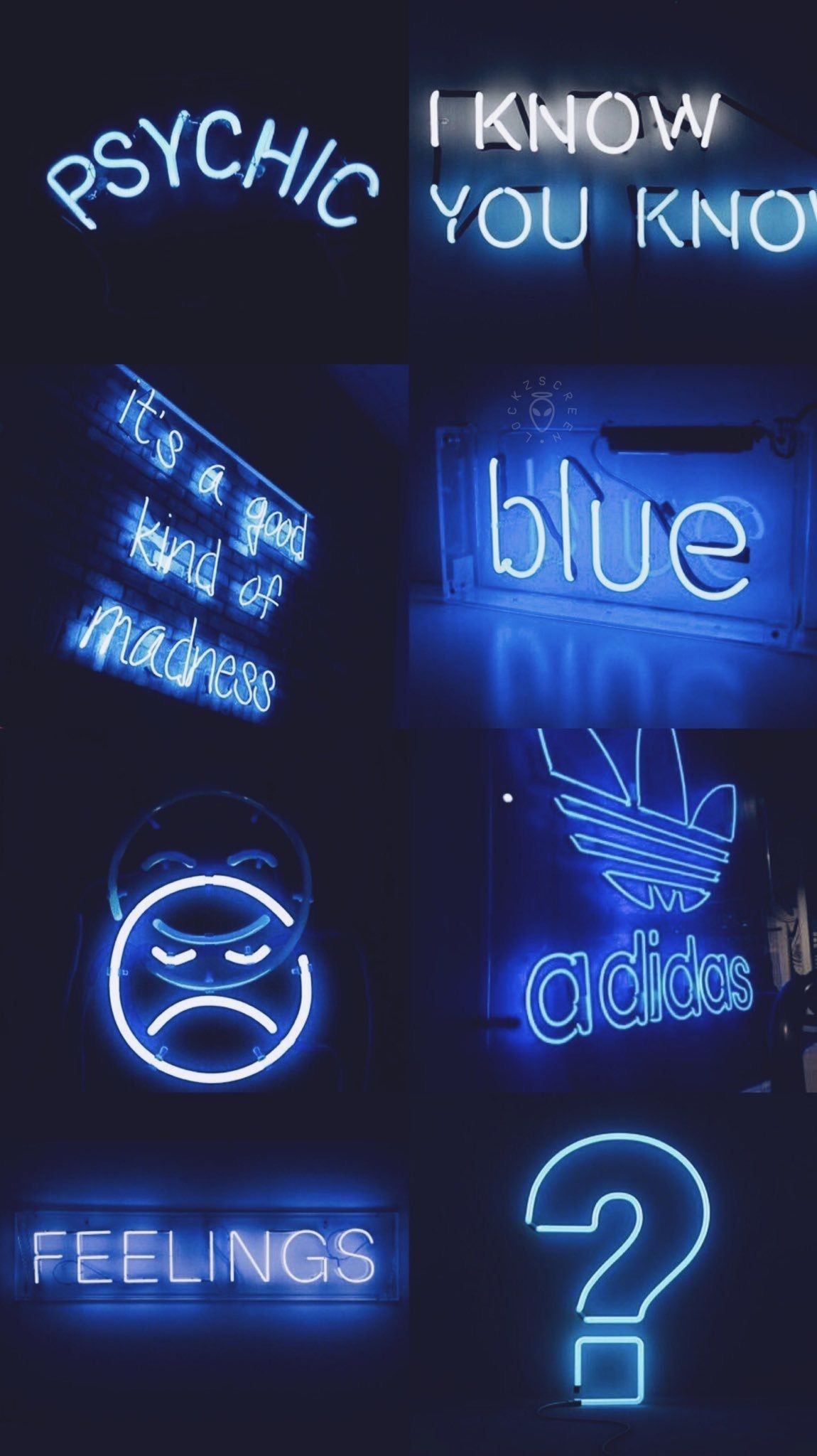 1150x2050 Blue Neon Aesthetic Wallpaper Free Blue Neon Aesthetic Background, Phone