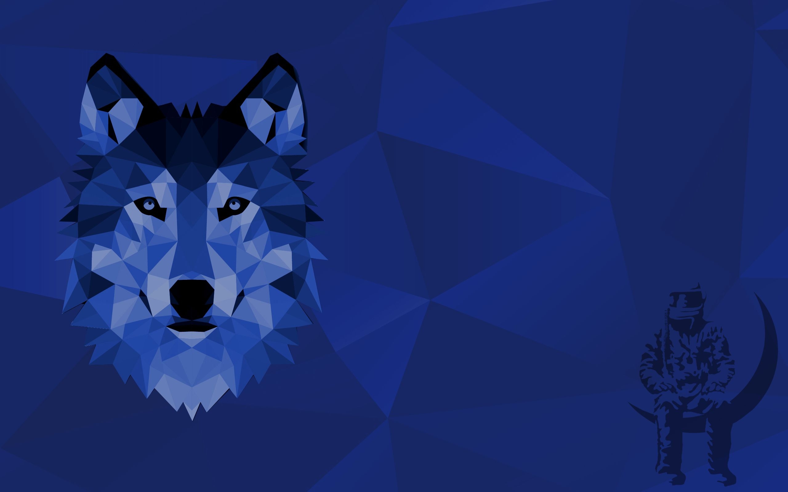 2560x1600 Blue Wolf Astronaut Poly Not Create Wolf Astronaut AVA, Desktop