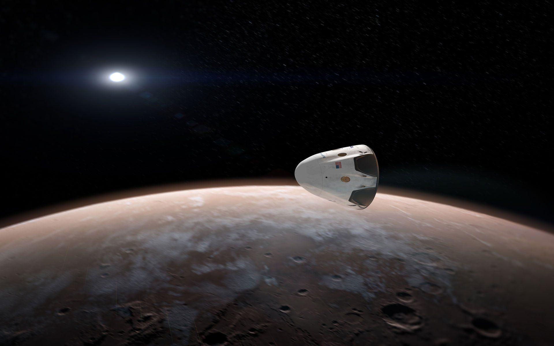 1920x1200 SpaceX's Dragon Orbits Mars, Desktop