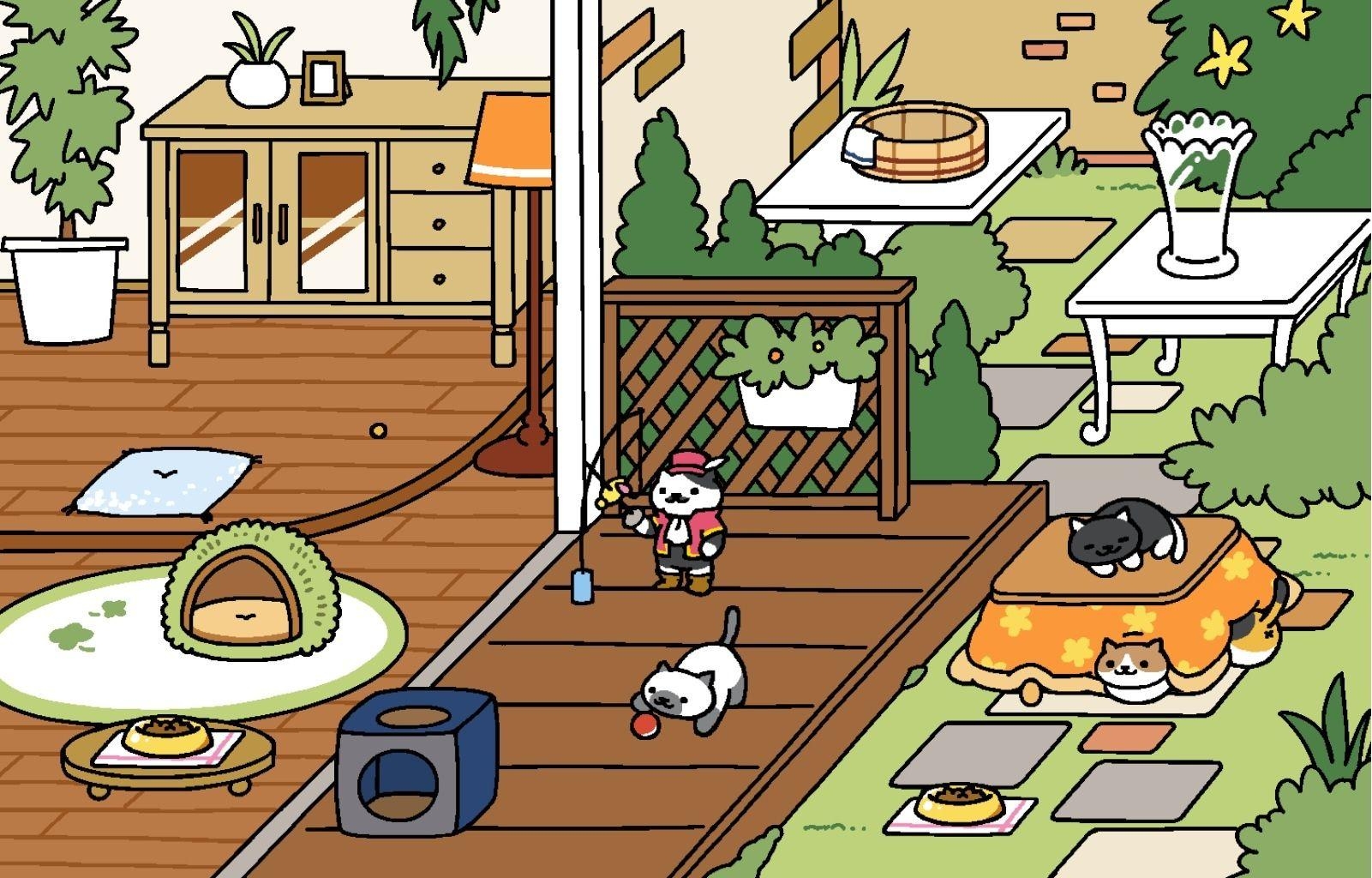 1610x1030 Neko Atsume image So many cats! HD wallpaper and background, Desktop