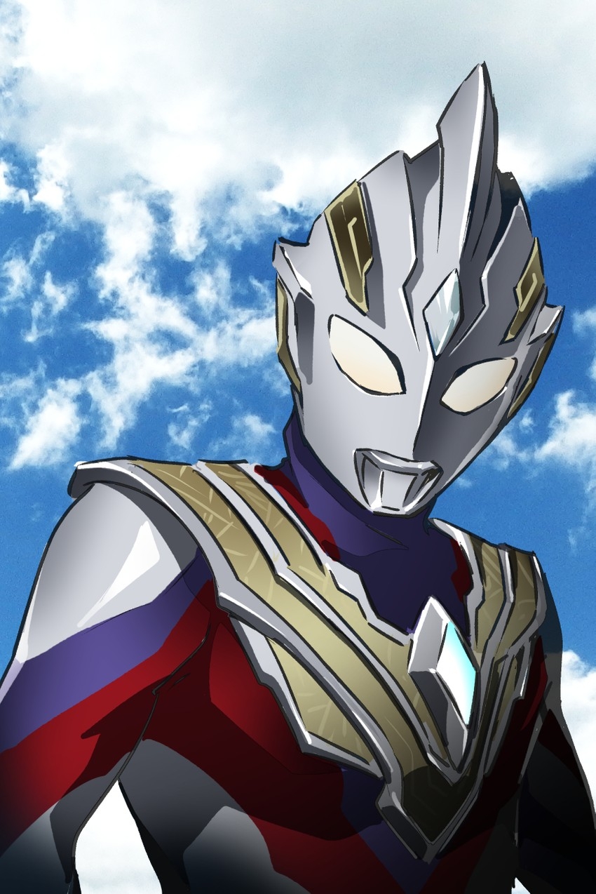 850x1280 ultraman trigger (ultra series and 1 more) drawn, Phone