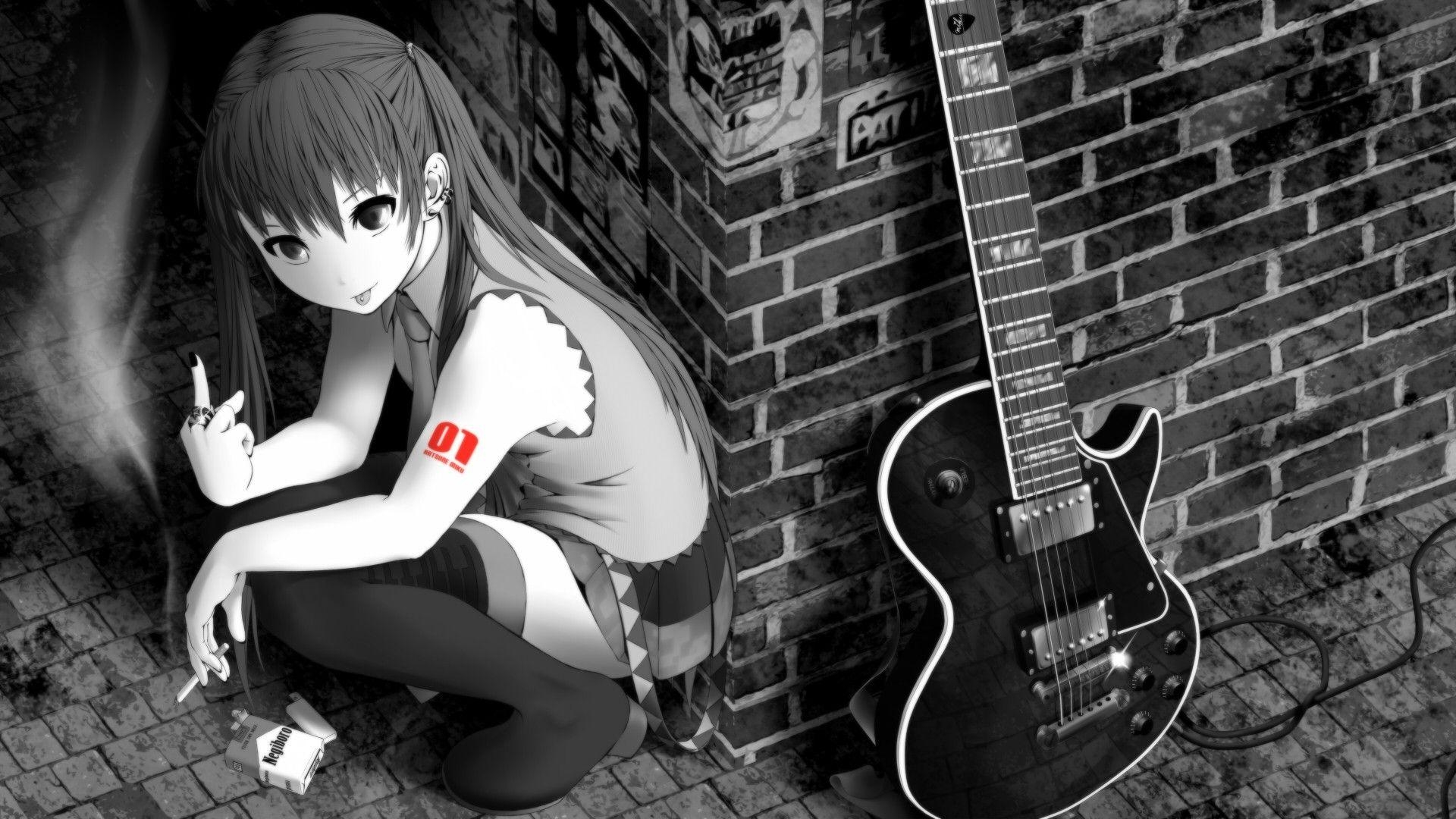 1920x1080 The RockStar Girl. Anime, Brick art, Female art, Desktop