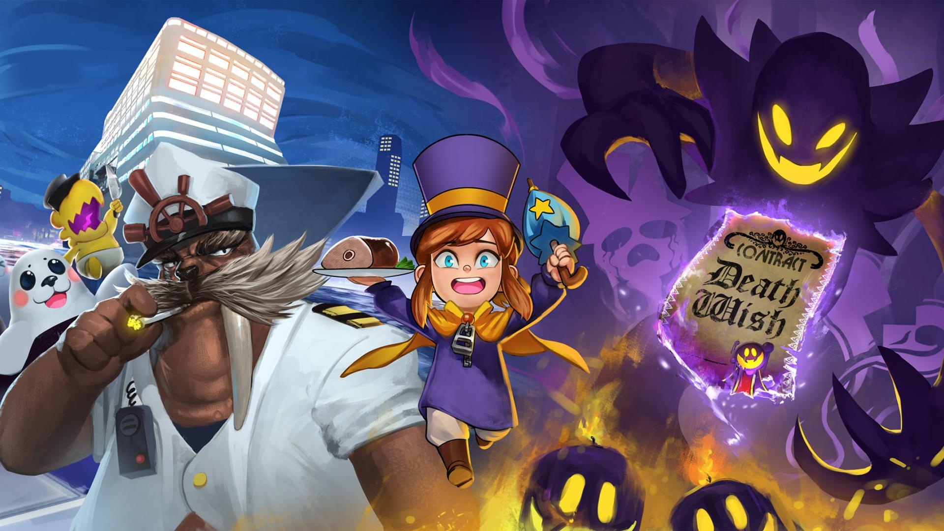 1920x1080 Game's heroes. Wallpaper from A Hat in Time, Desktop