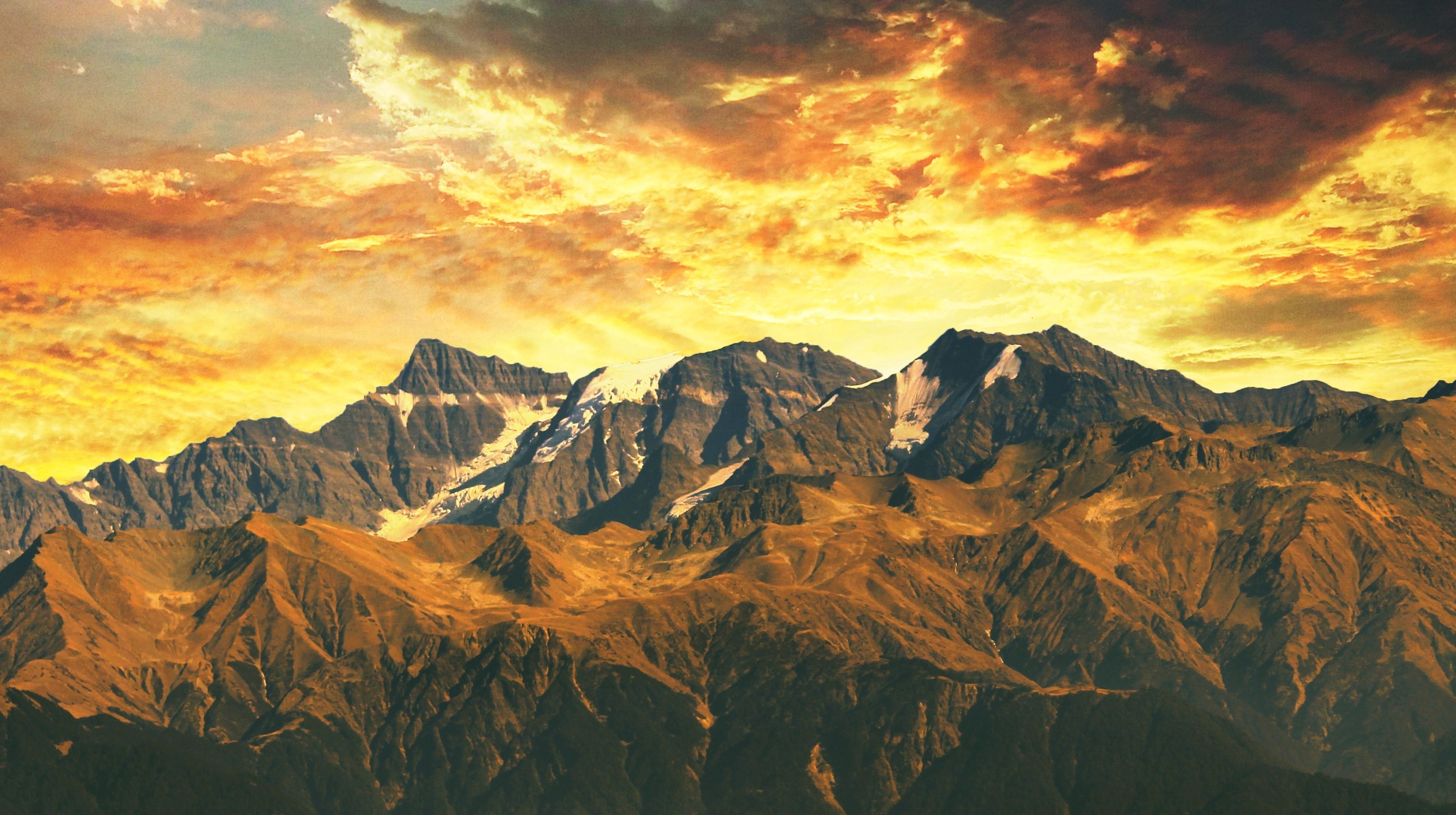 3840x2150 Download 3840x2160 wallpaper mountains, himalaya, sunset, india, Desktop