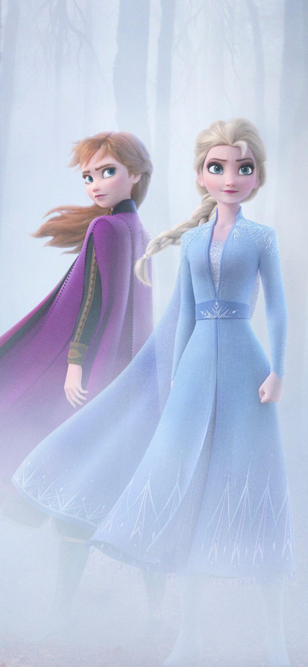 1250x2690 anna and elsa in frozen 2 4k iPhone Wallpaper Free Download, Phone