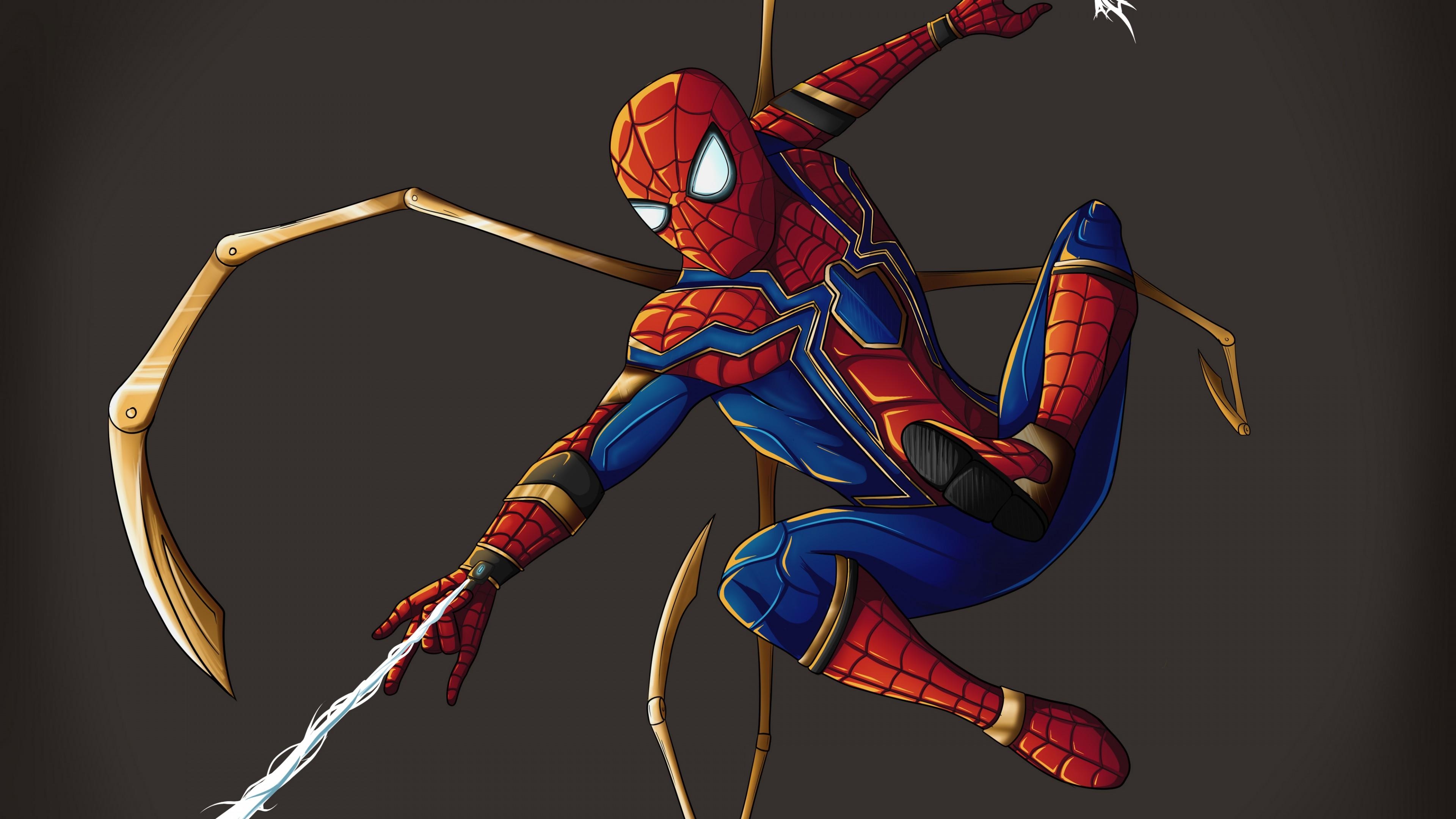 3840x2160 Iron Spider Fan art 4K Wallpaper, Desktop