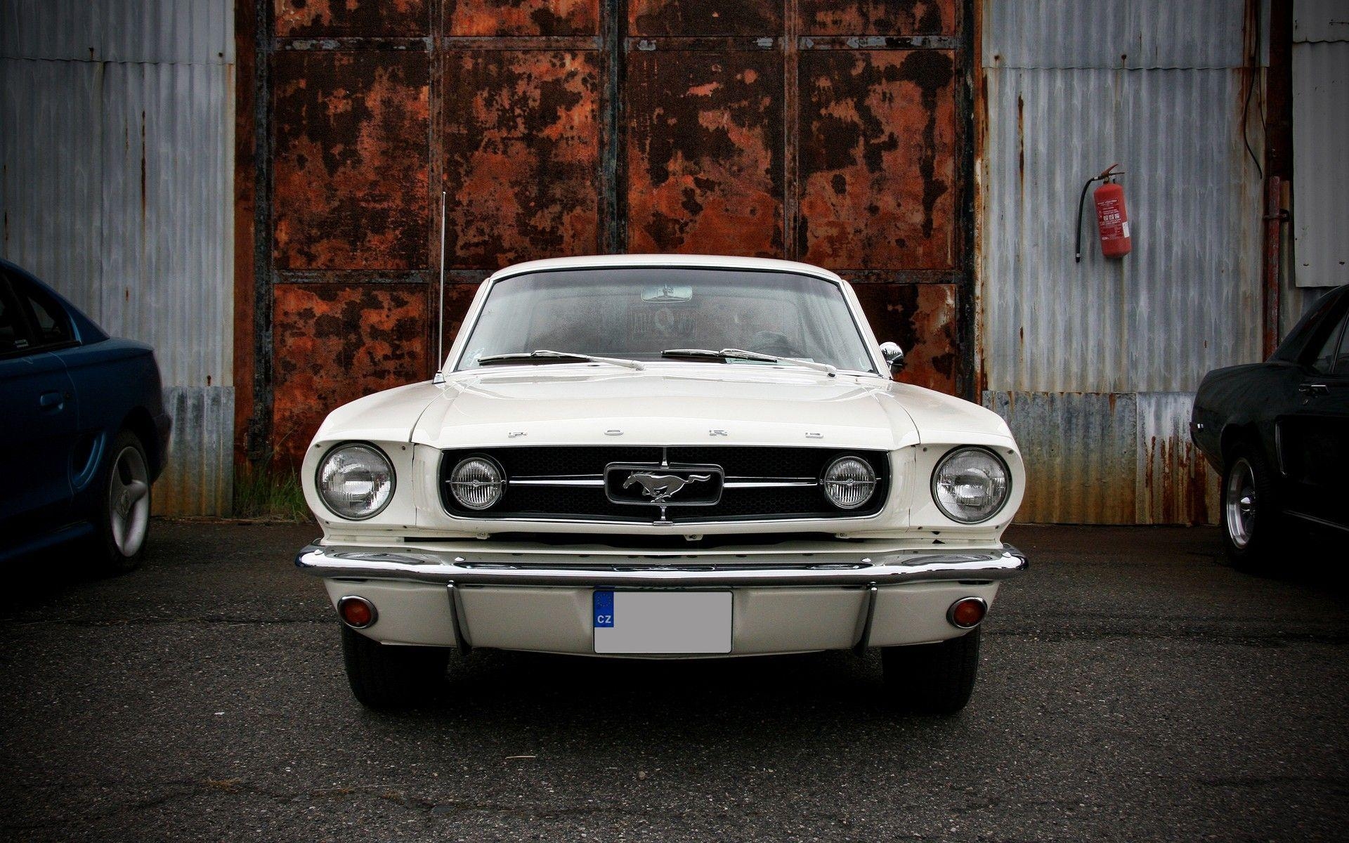 1920x1200 White Vintage Ford Mustang Front wallpaper. White Vintage Ford, Desktop