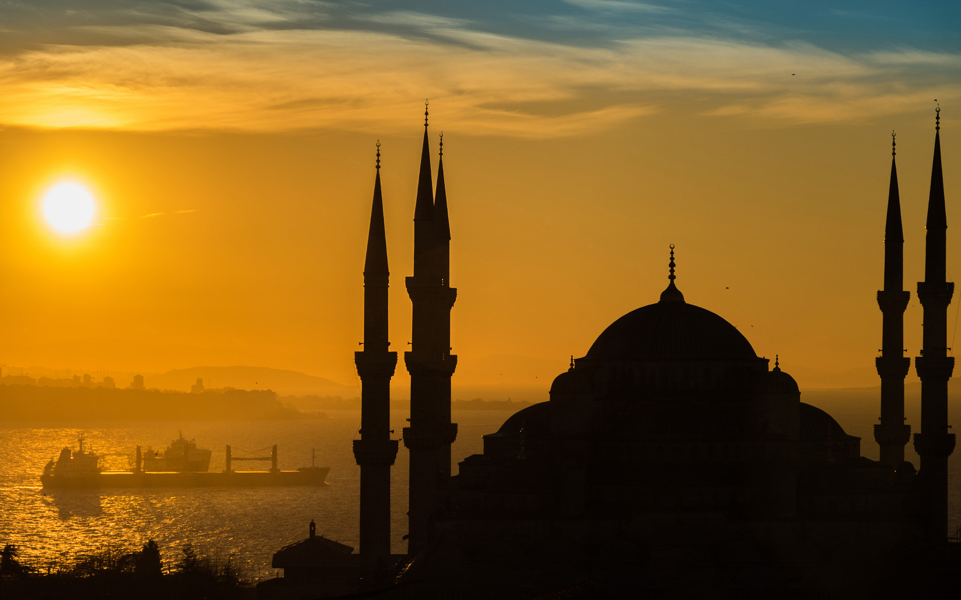 3840x2400 Sunnset At Istanbul Sultan Ahmed Mosque Turkish 4k Ultra HD Tv Wallpaper For Desktop Laptop Tablet And Mobile Phones , Wallpaper13.com, Desktop