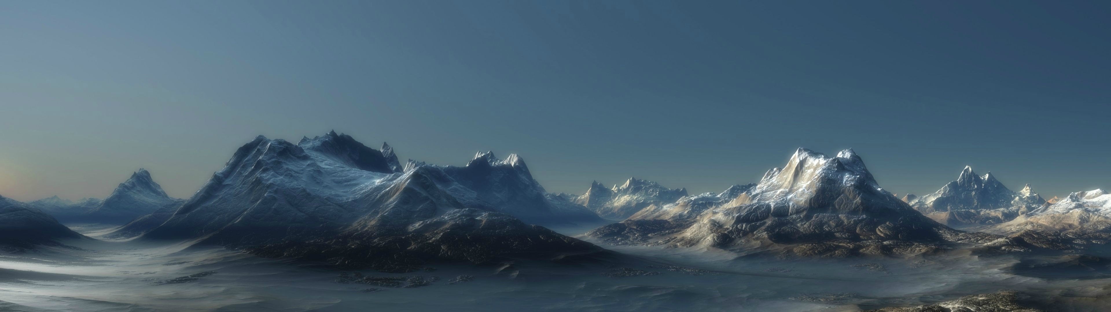 3840x1080 Mountains [], Dual Screen