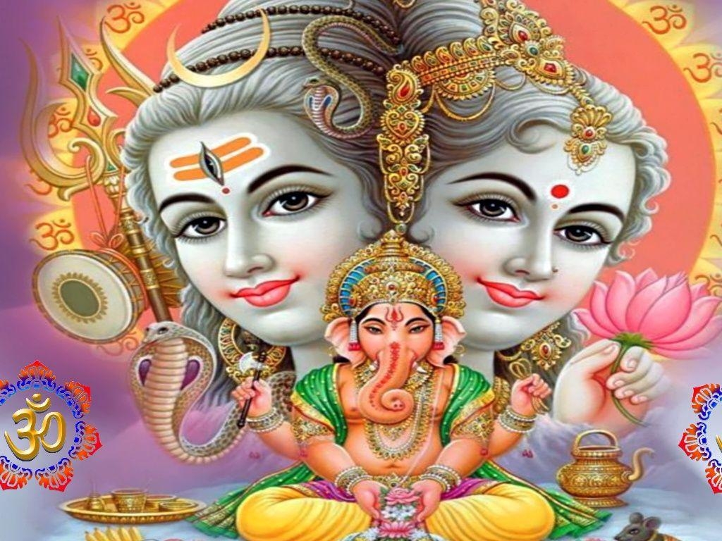 1030x770 Lord Shiva Parvati And Ganesh Wallpaper, Desktop