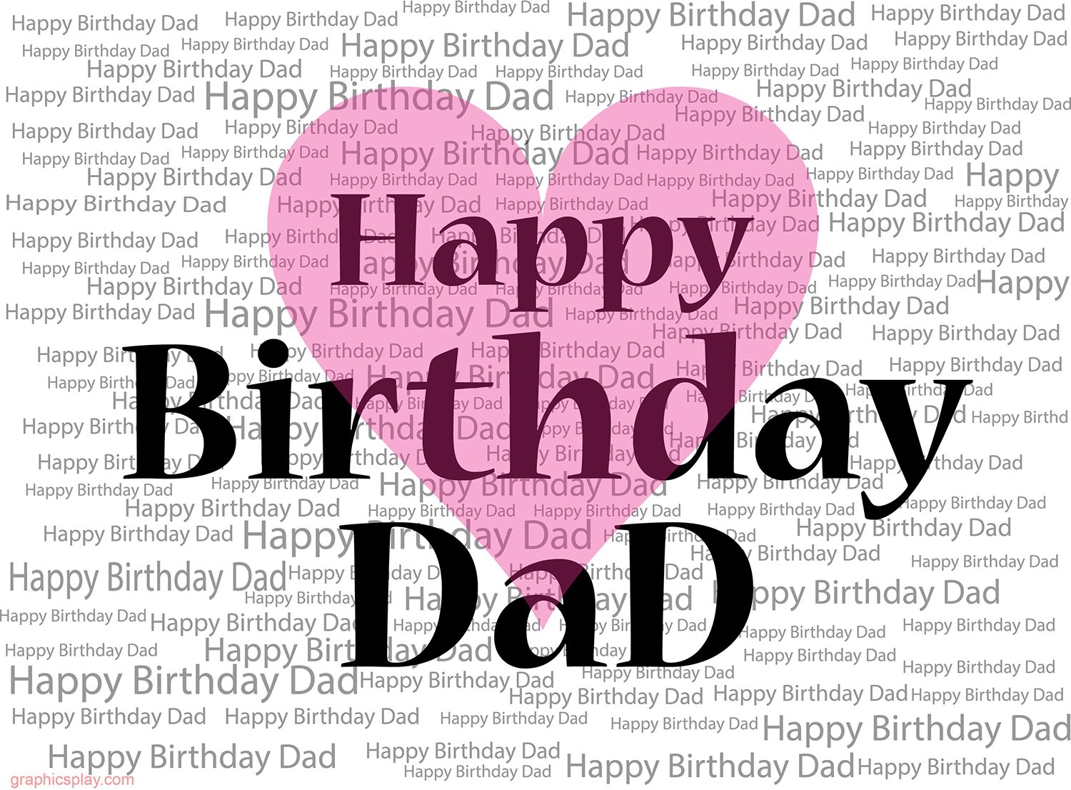 1500x1110 Happy Birthday Dad Greeting with Love, Desktop