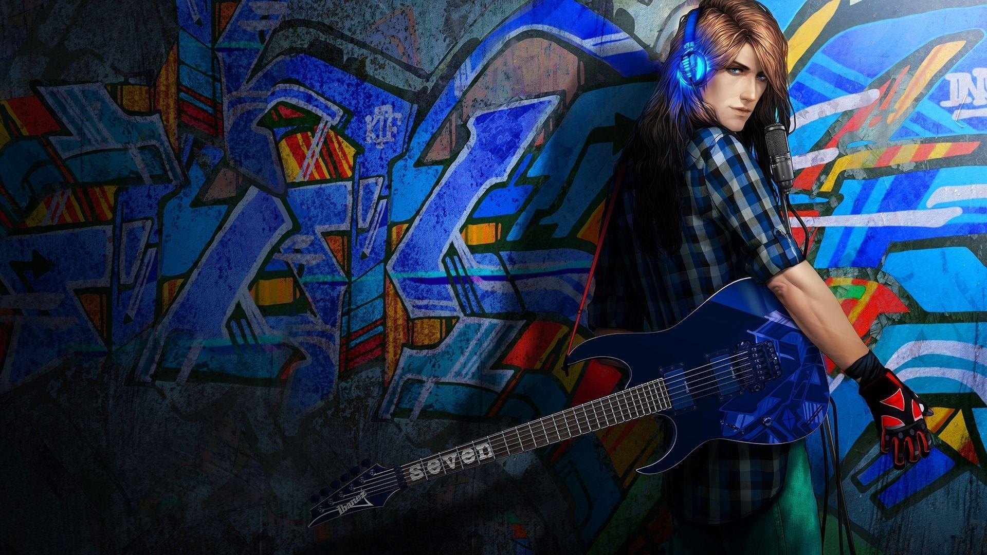 1920x1080 Rock and roll man Graffiti Wallpaper. HD Wallpaper, Background, Desktop