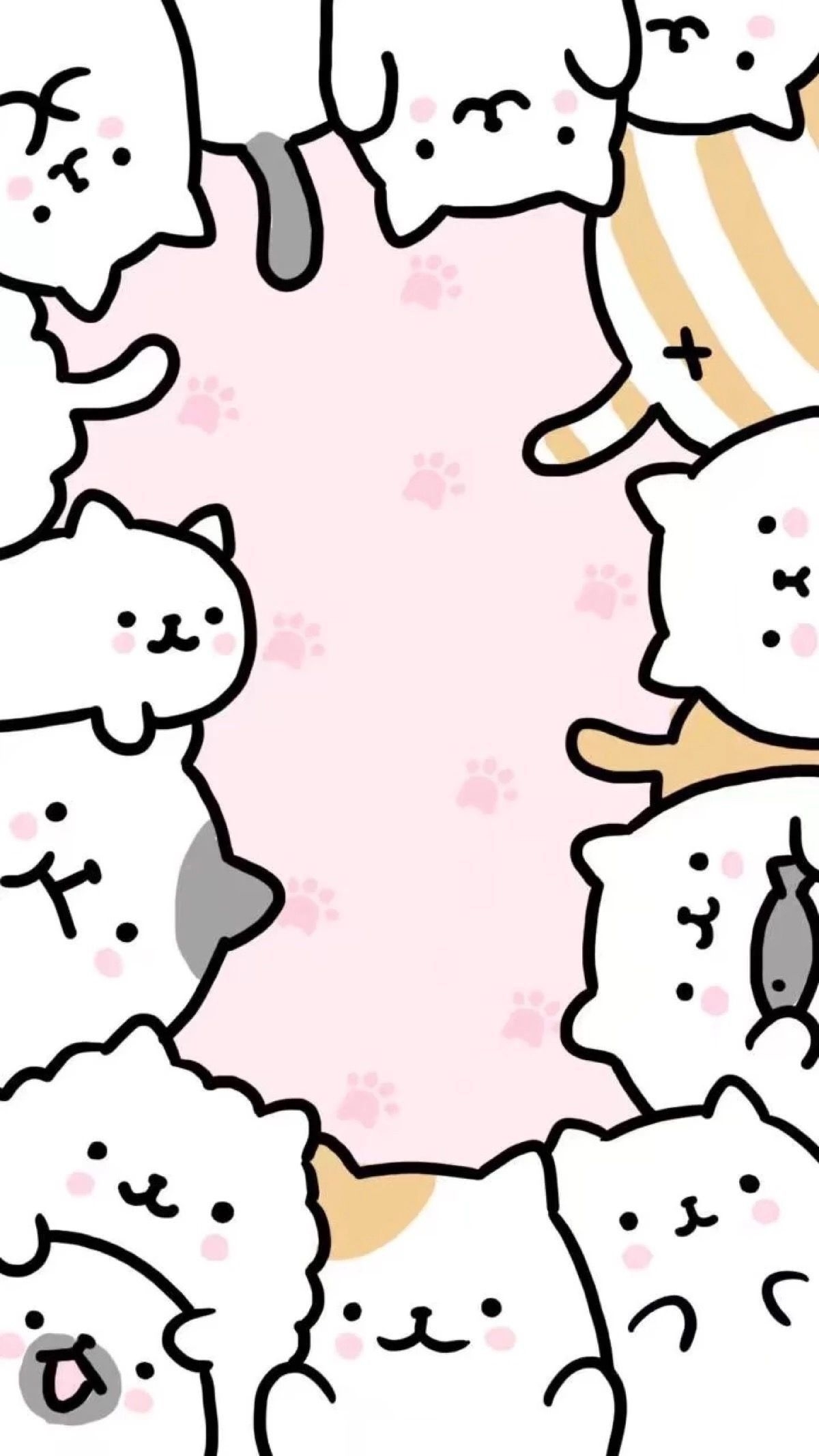 1200x2140 Kawaii Cat Wallpaper On Wallpaperplay Data Src Phone Wallpaper Kawaii, Phone