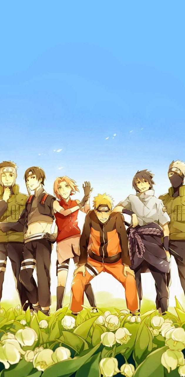 630x1280 Naruto team 7 wallpaper, Phone