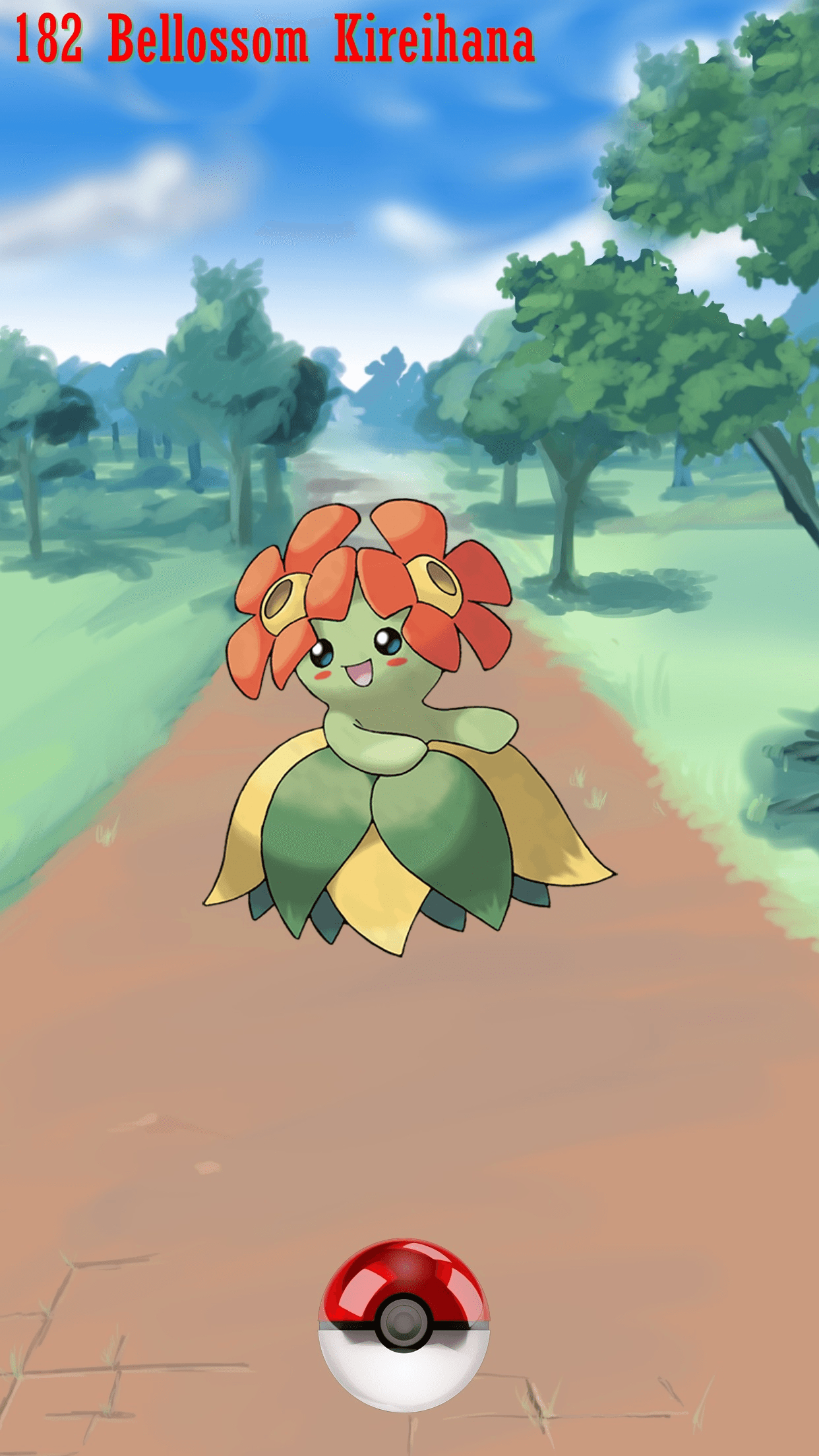 1250x2210 Street Pokeball Bellossom Kireihana, Phone