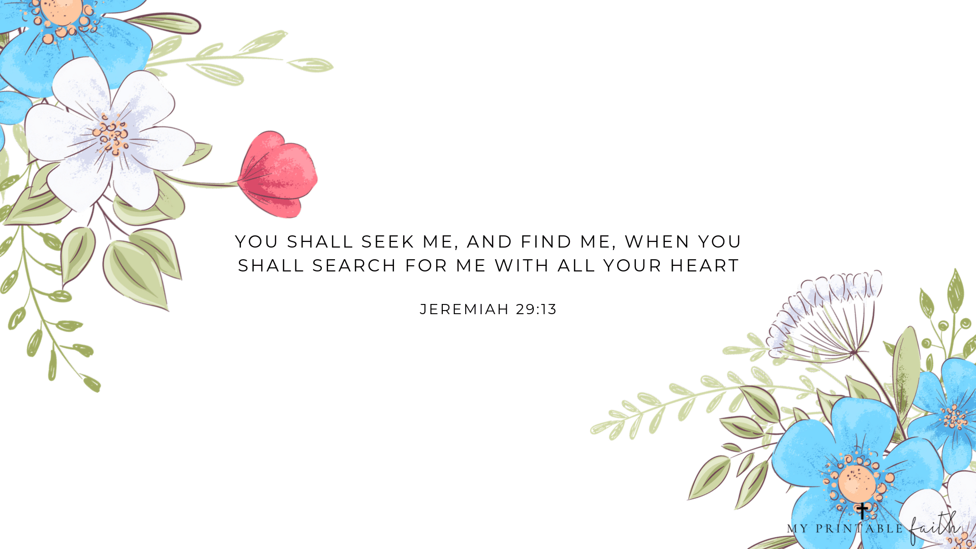 1920x1080 Jeremiah 29:13 Desktop Wallpaper Printable Faith, Desktop