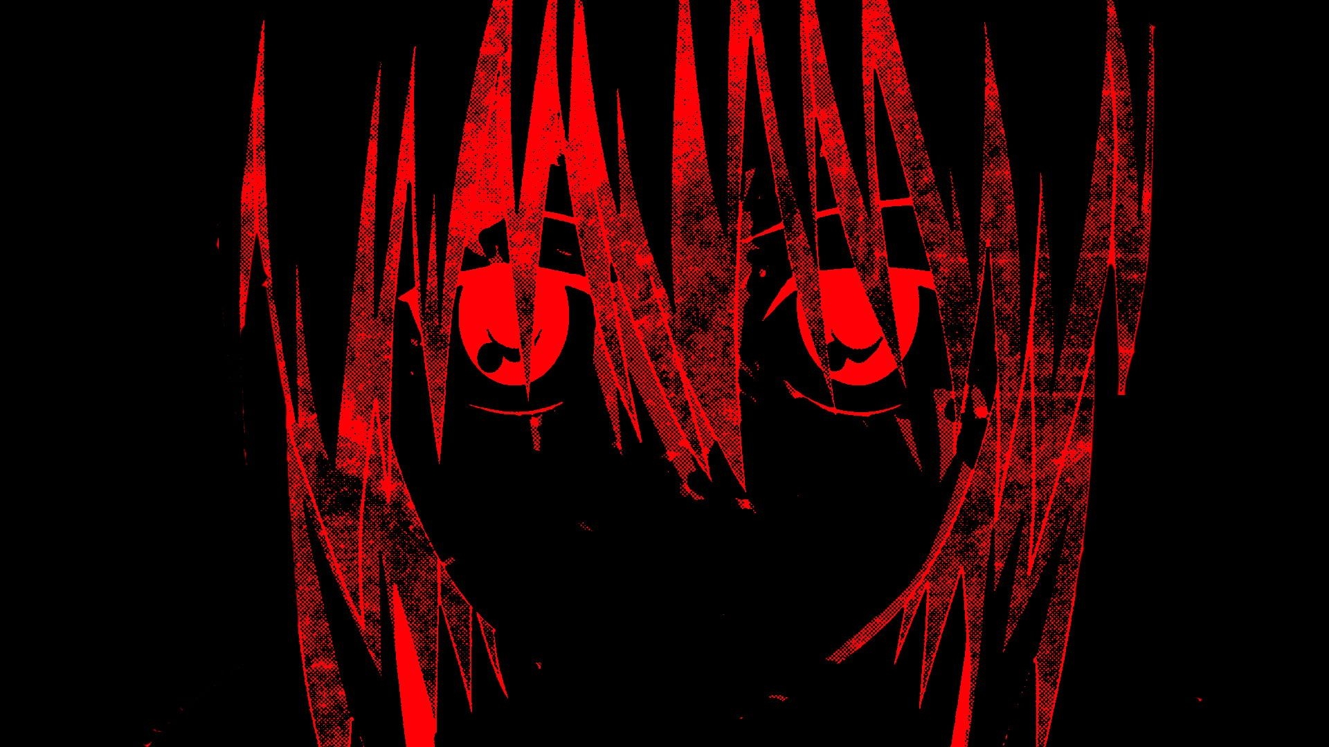 1920x1080 Red and black animated female character digital wallpaper, anime, Desktop