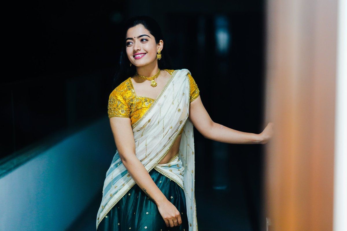 1200x800 Rashmika Mandanna Latest Stills in Saree Movie Updates, Desktop