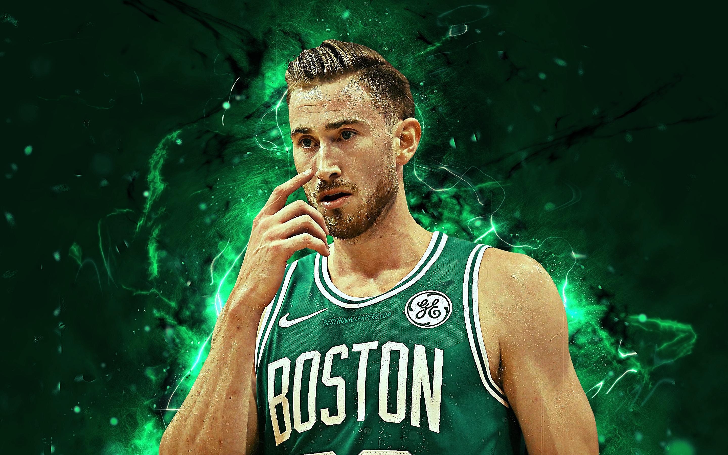 2880x1800 Download wallpaper Gordon Hayward, abstract art, basketball stars, Desktop