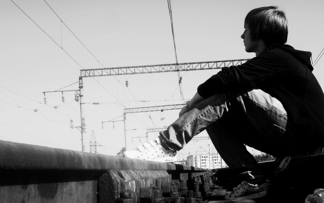 1280x800 Hd Wallpaper Of Alone Boy, Desktop