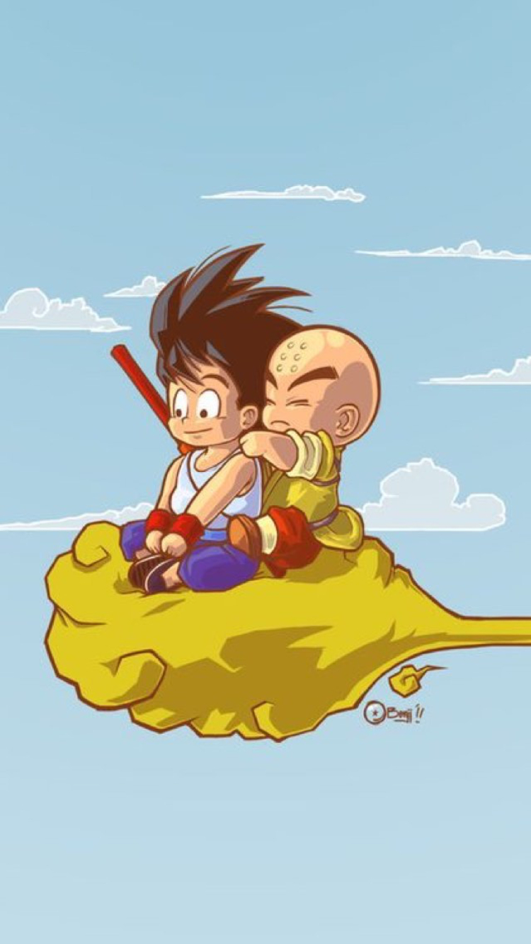 750x1340 Db young goku & Uoung Krillin. Dragon ball goku, Dragon ball wallpaper, Dragon ball artwork, Phone