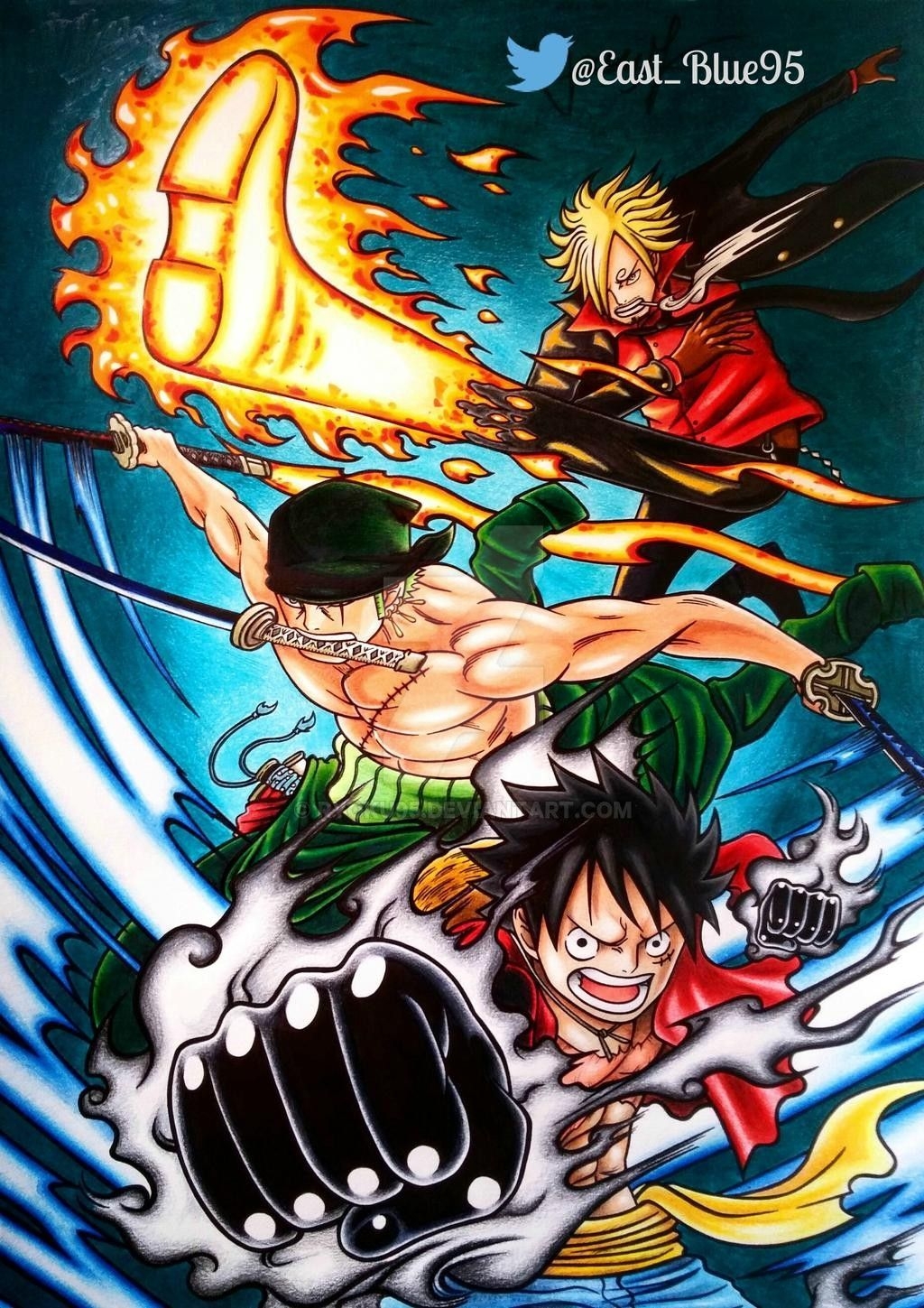 1030x1450 One Piece Monster trio. One piece drawing, One piece manga, One piece luffy, Phone