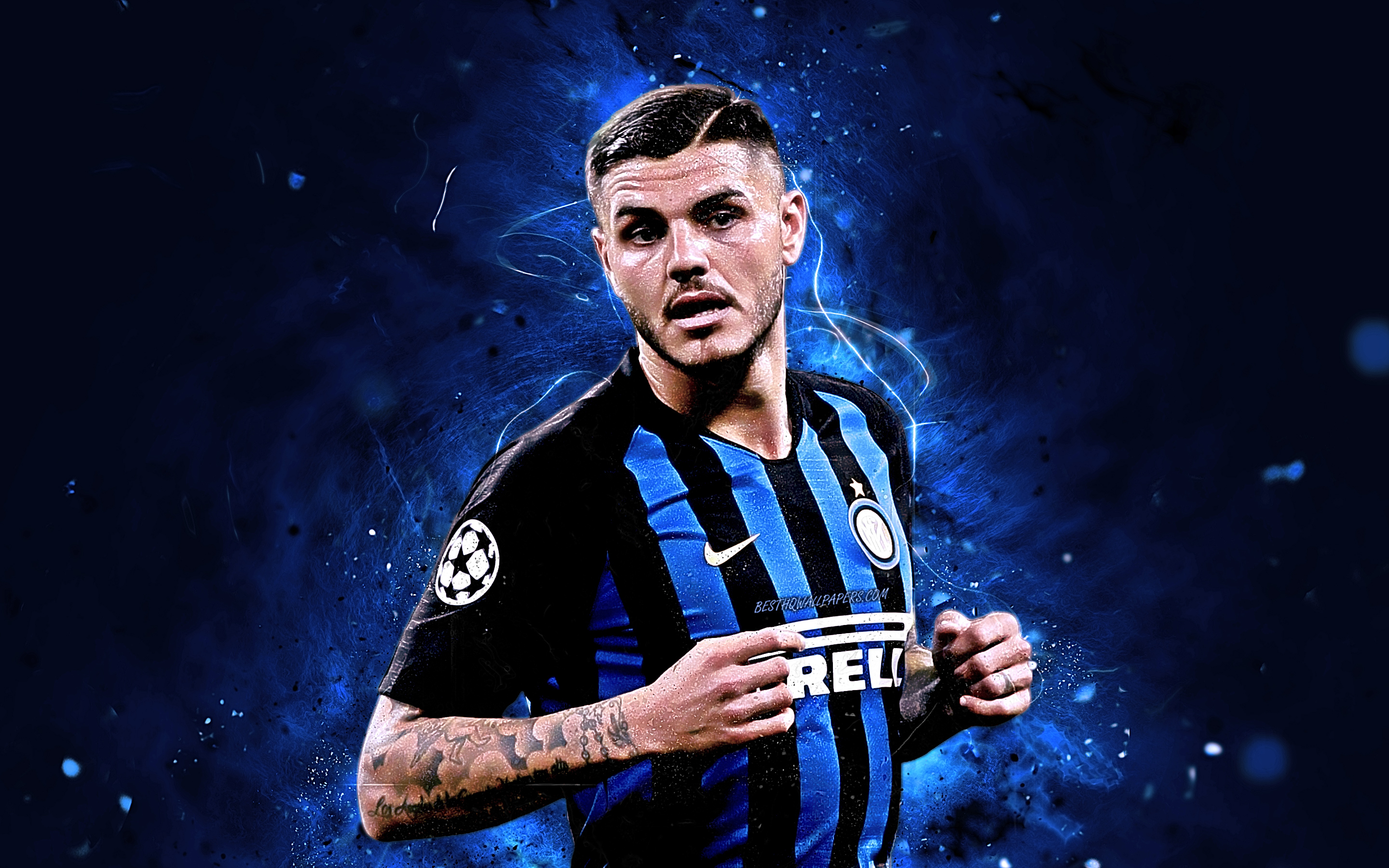 2880x1800 HD desktop wallpaper: Sports, Soccer, Argentinian, Inter Milan, Mauro Icardi download free picture, Desktop