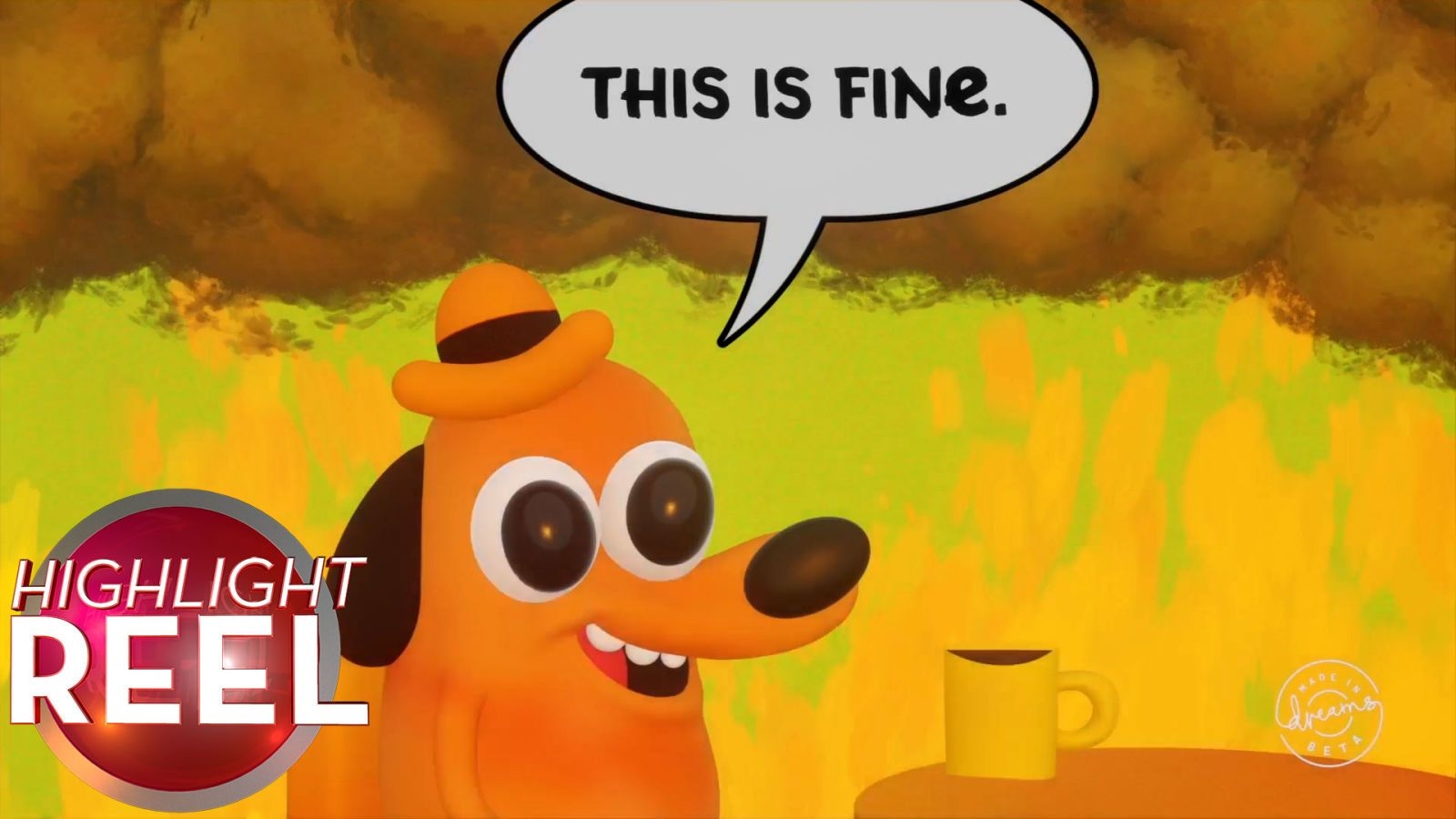 1600x900 This Is Fine' Comic Remade Entirely In Dreams, Desktop