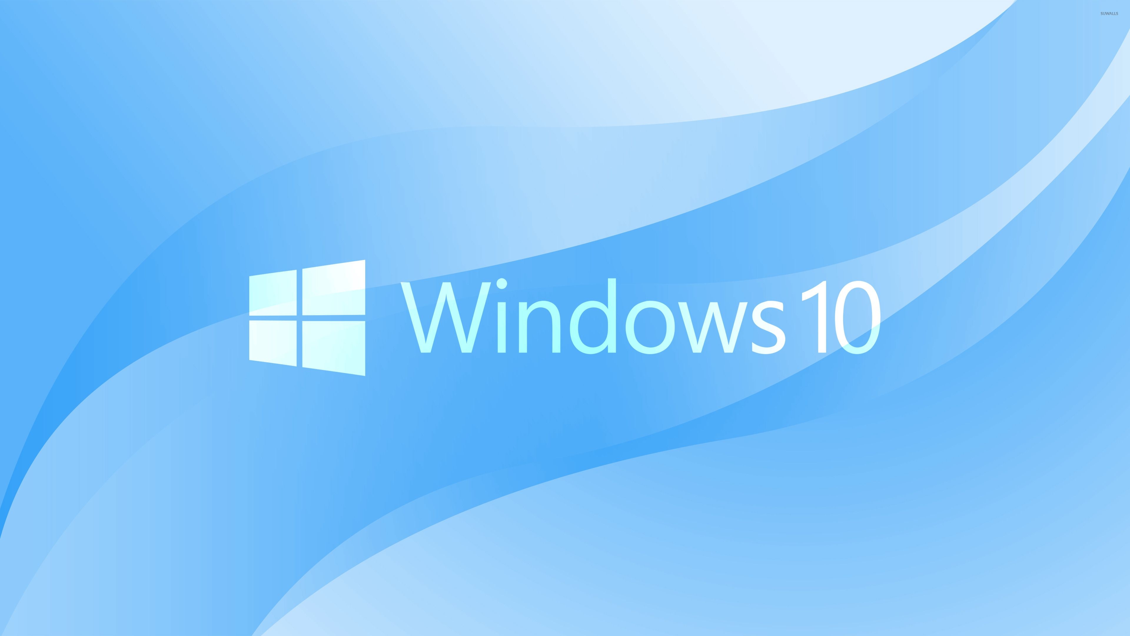 3840x2160 Windows 10 white text logo on light blue wallpaper wallpaper, Desktop