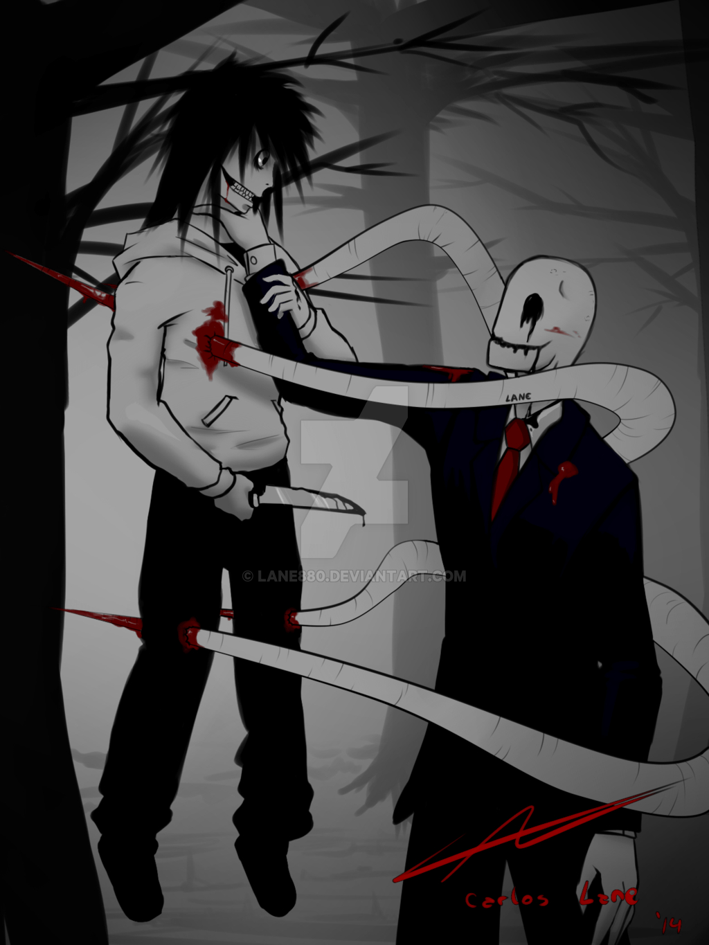 1030x1370 Slenderman and Jeff the killer, Phone