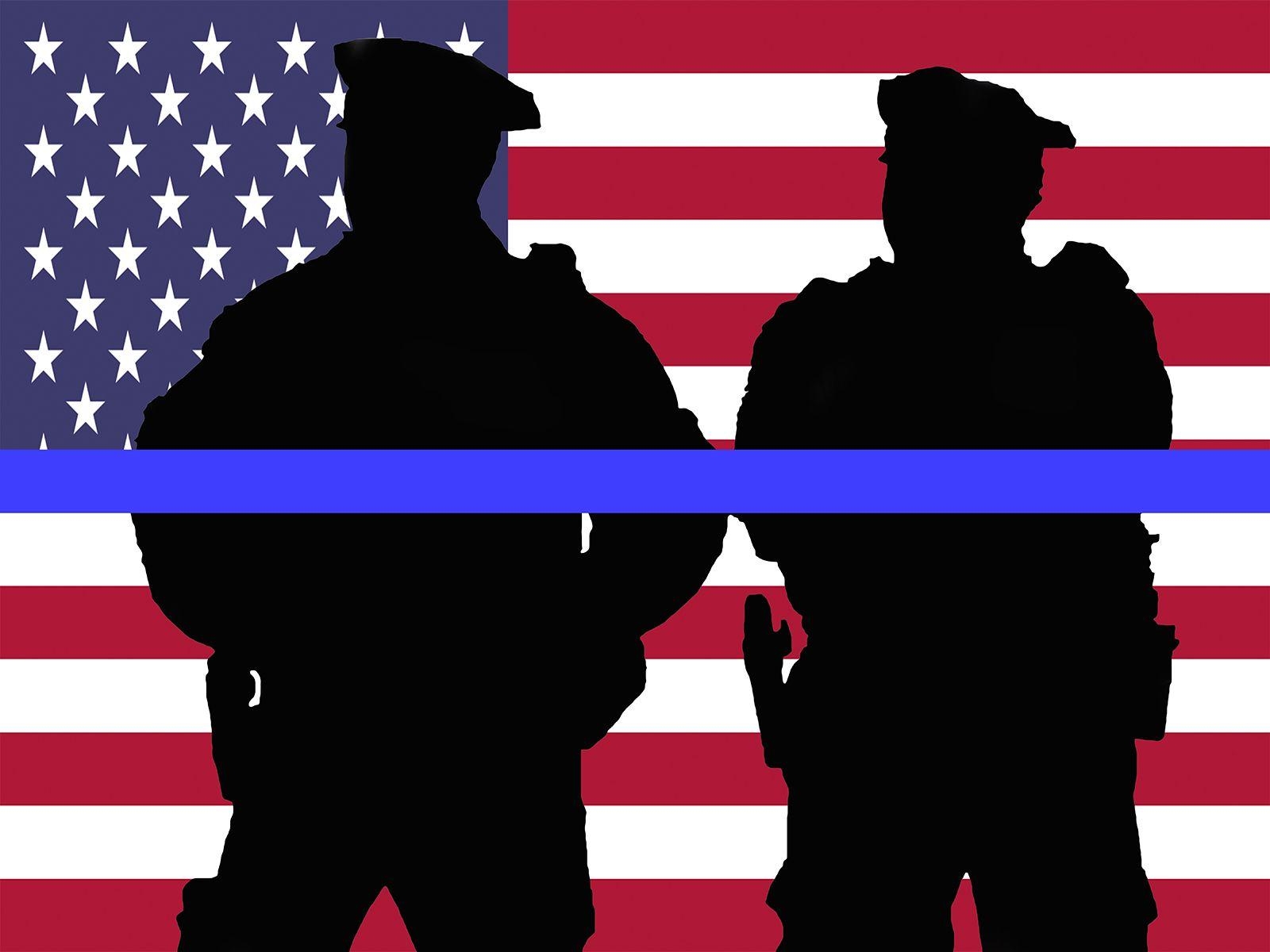 1600x1200 Thin Blue Line Poster, Desktop