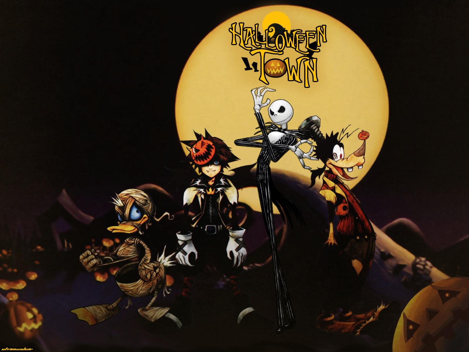 1600x1200 Kingdom Hearts Wallpaper: Halloween Town, Desktop