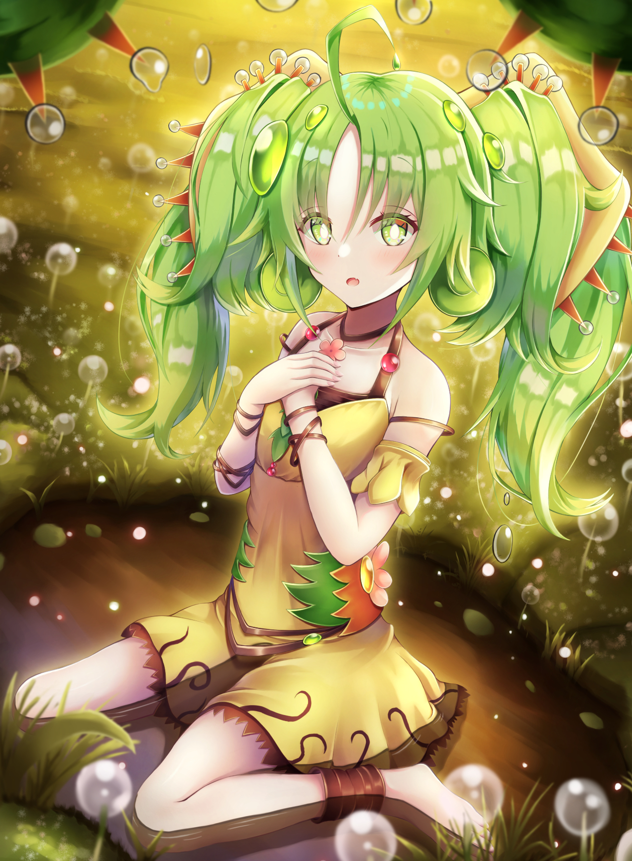 1270x1730 Anime Anime Girls Yu Gi Oh Traptrix Sera Trading Card Games Twintails Green Hair Artwork Digital Art Wallpaper:, Phone