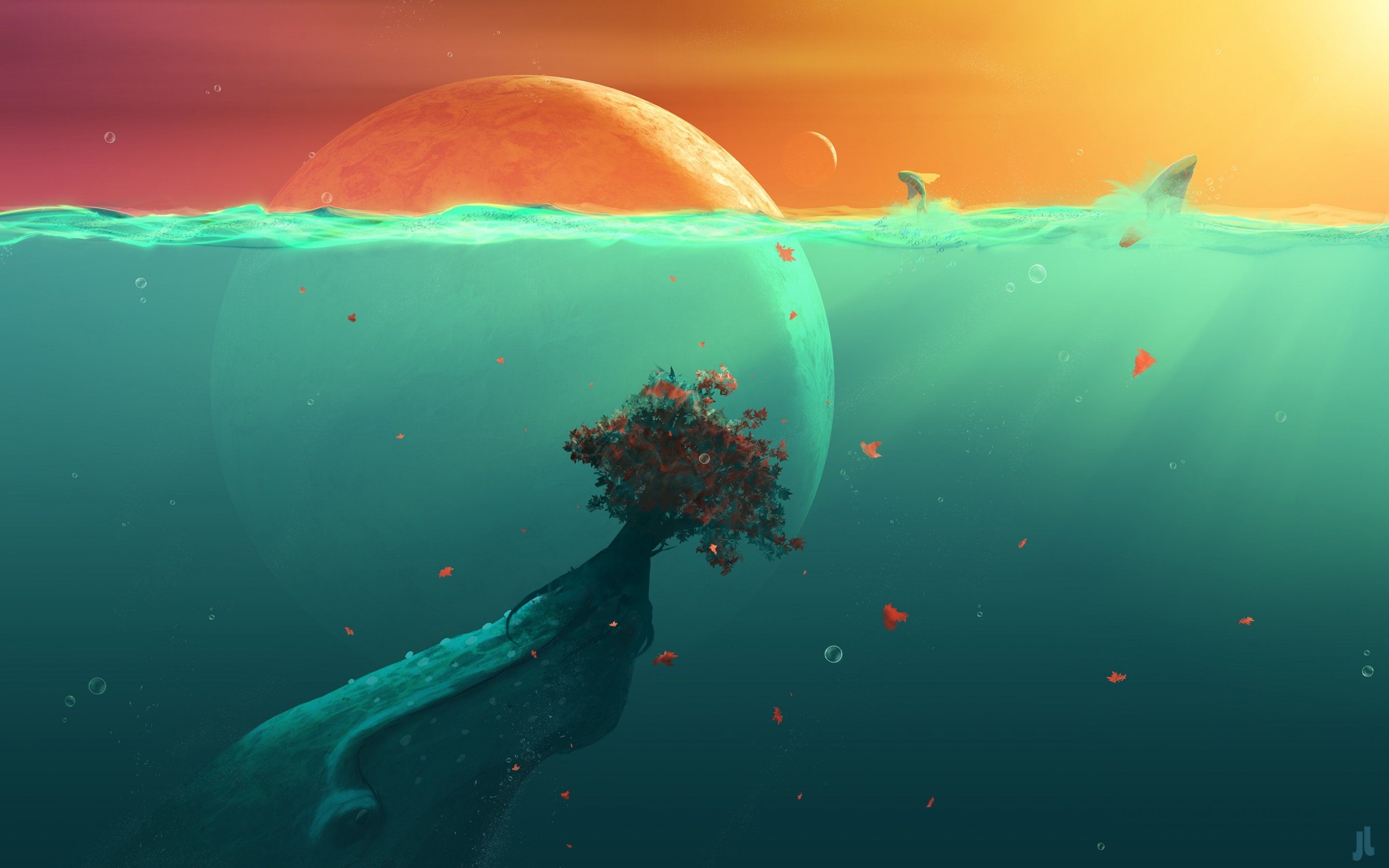 2880x1800 Art artwork fantasy nature ocean sea underwater pyschedelic wallpaperx1800, Desktop