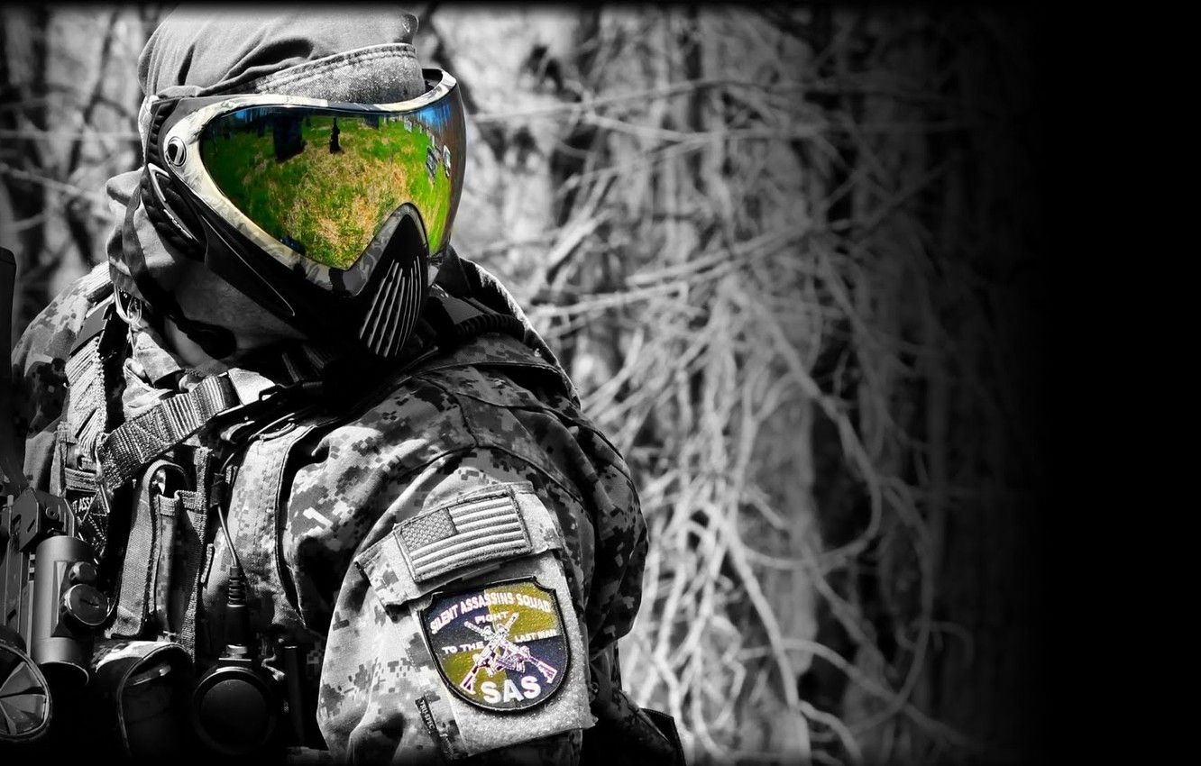 1340x850 Wallpaper weapons, mask, soldiers, Army, soldier, SAS, SAS, Desktop