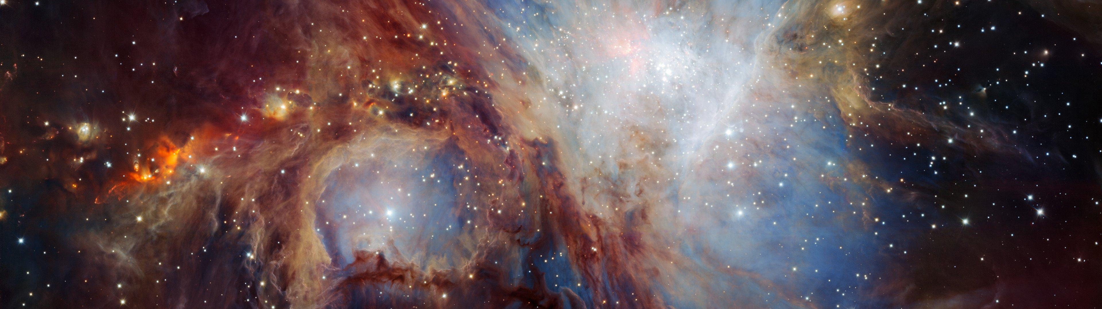 3840x1080 nebula, Orion, Space HD Wallpaper / Desktop and Mobile, Dual Screen