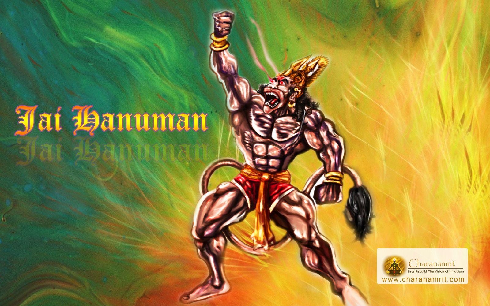 1600x1000 Jai God Hanumana angry creative 3D HD Wallpaper for free download, Desktop