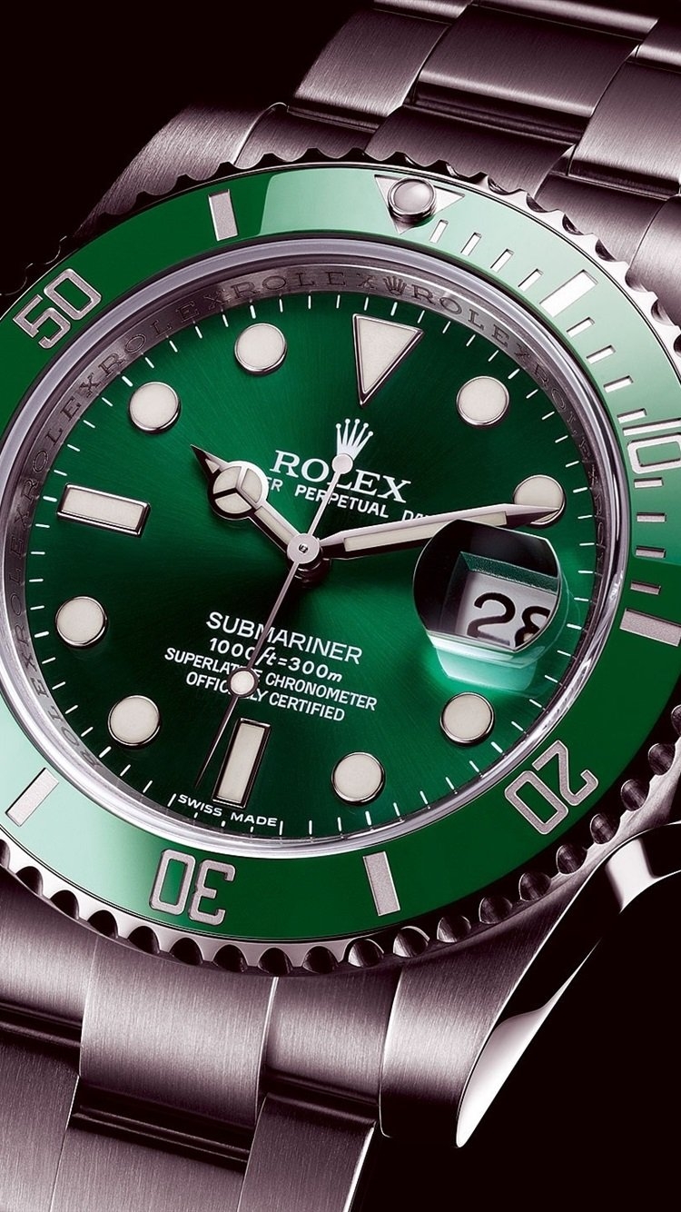 750x1340 Rolex Green Submariner Watch  IPhone 8 7 6 6S Wallpaper, Background, Picture, Image, Phone