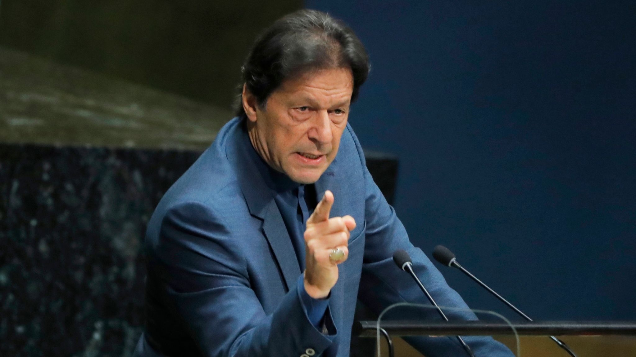 2050x1160 Imran Khan: Pakistan prime minister warns of Kashmir 'bloodbath' over curfew, Desktop