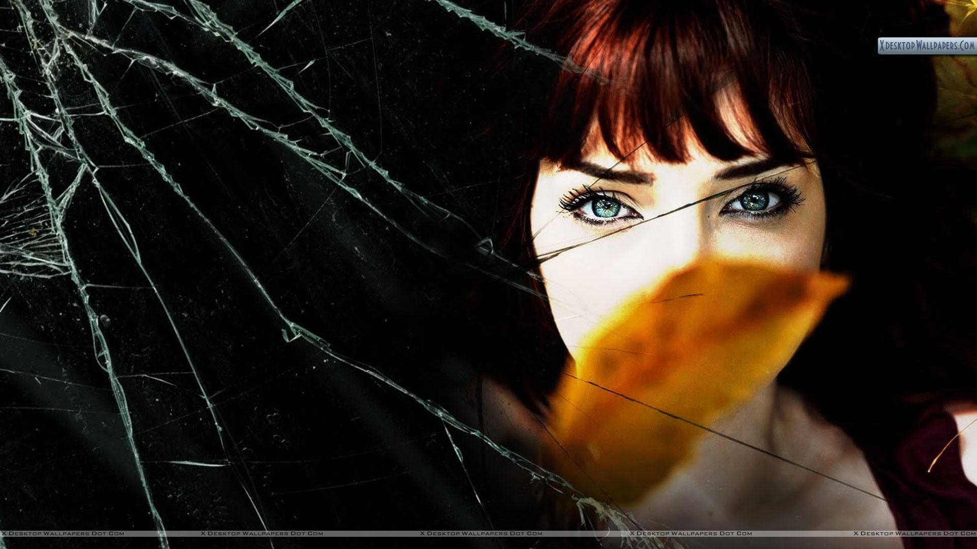 1920x1080 Susan Coffey Face Closeup in Broken Mirror Wallpaper, Desktop