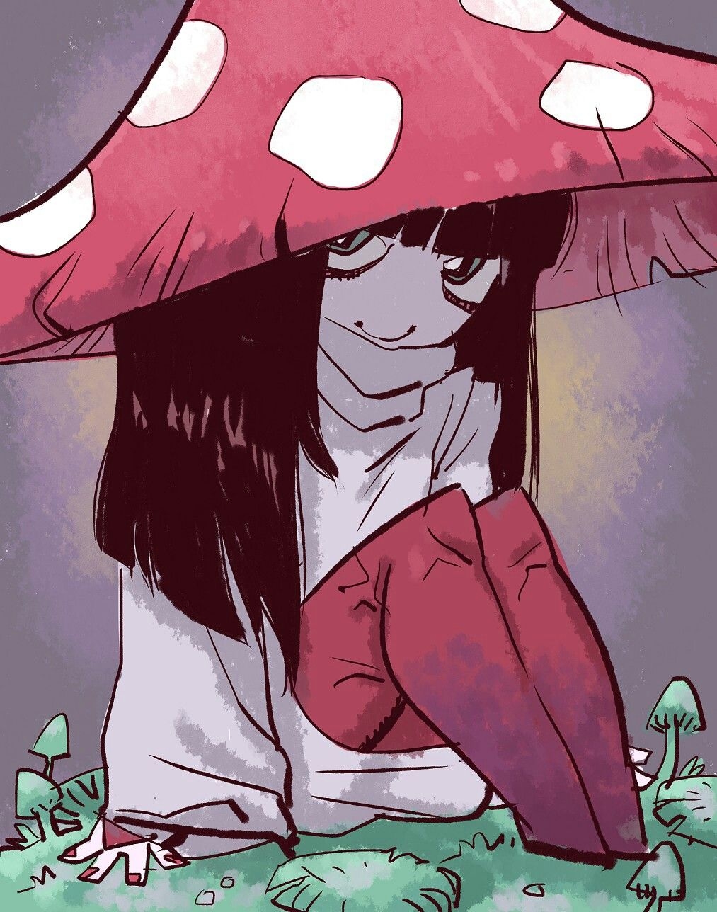 1020x1290 Mushroom girl. Mushroom drawing, Art inspiration drawing, Cute drawings, Phone